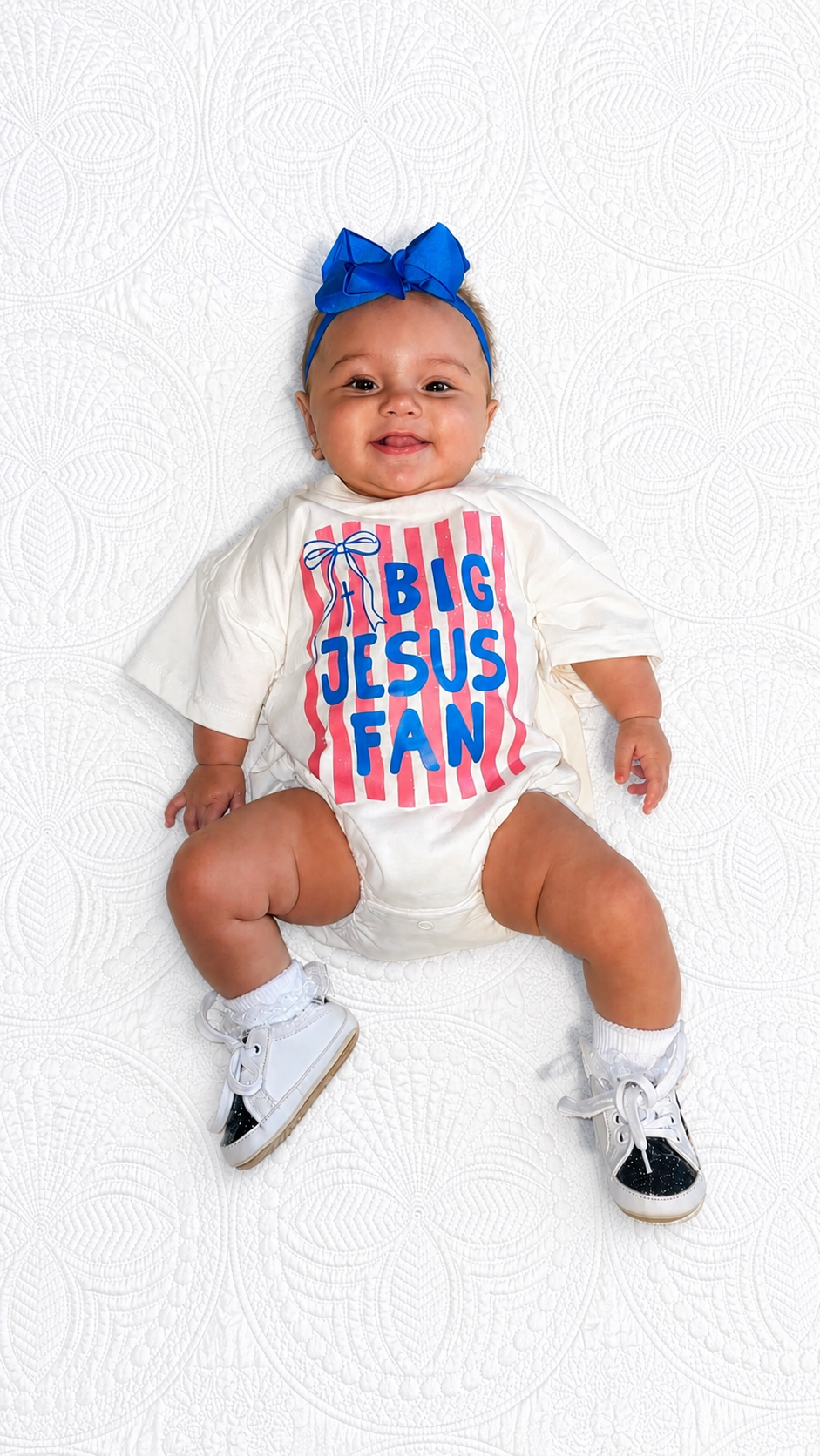 Big Jesus Fan Bubble Romper
