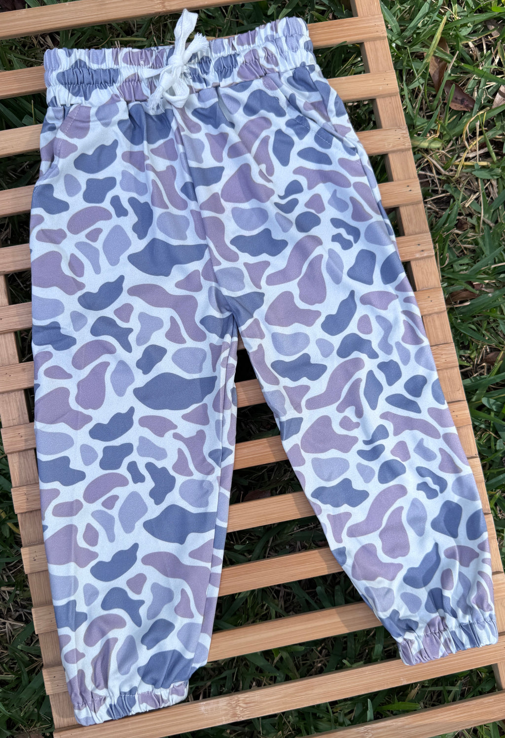 Boys Neutral Duck Camo Joggers