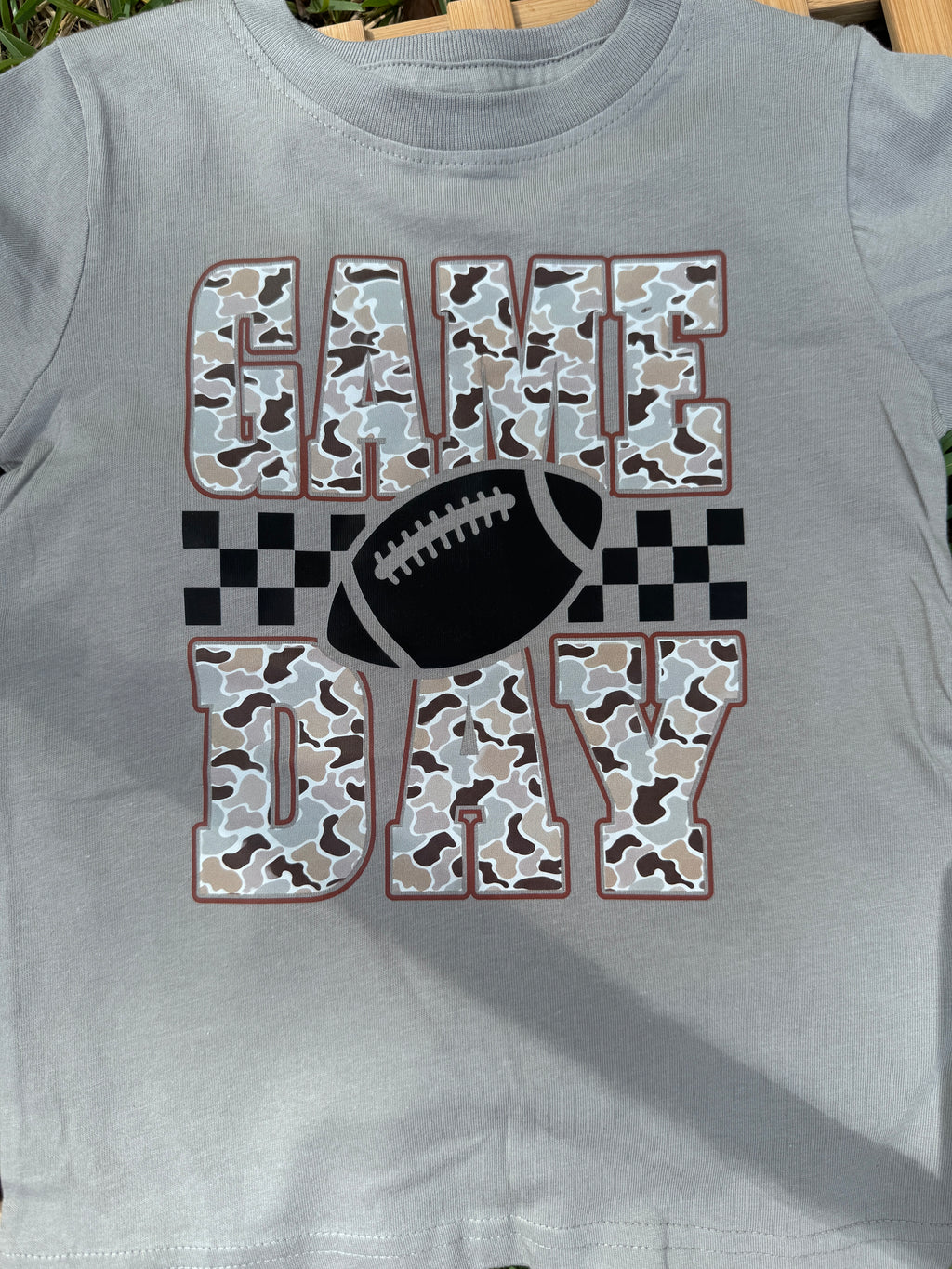 Game Day Camo Football Tee
