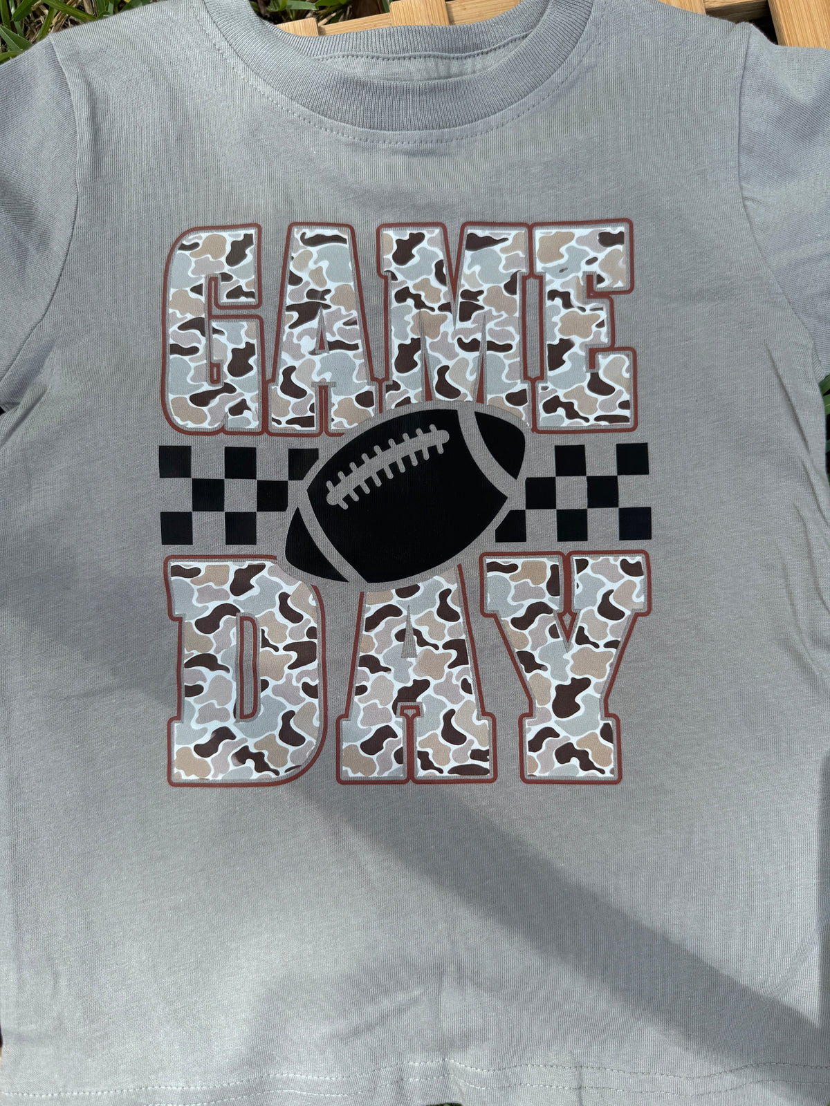 Game Day Camo Football Tee