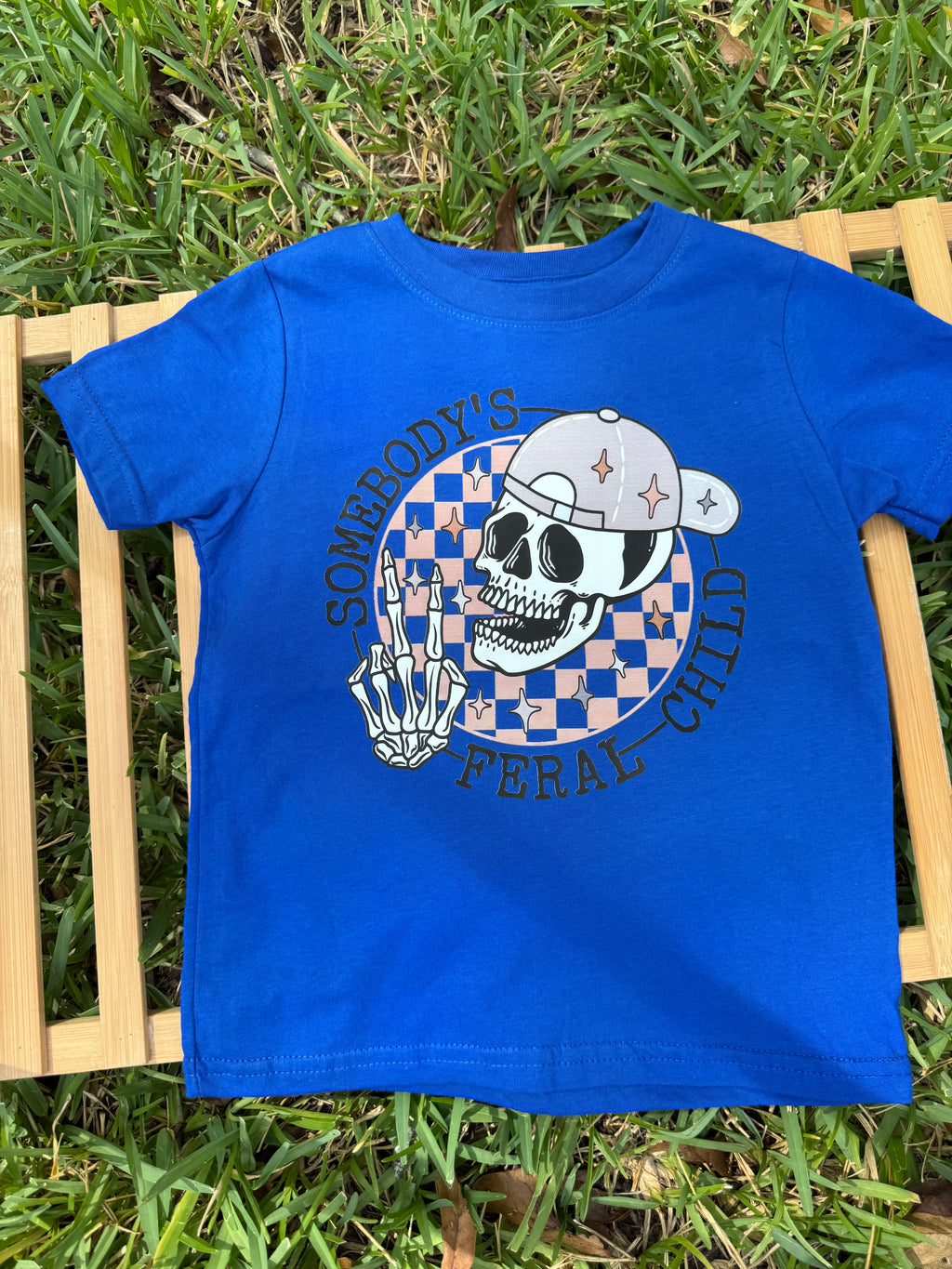 Somebody’s Feral Child Graphic Tee - Blue