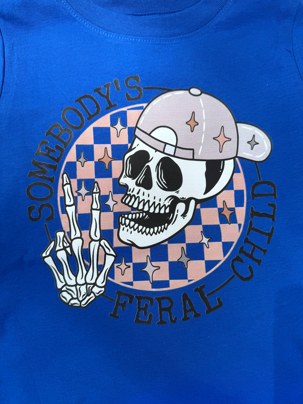 Somebody’s Feral Child Graphic Tee - Blue