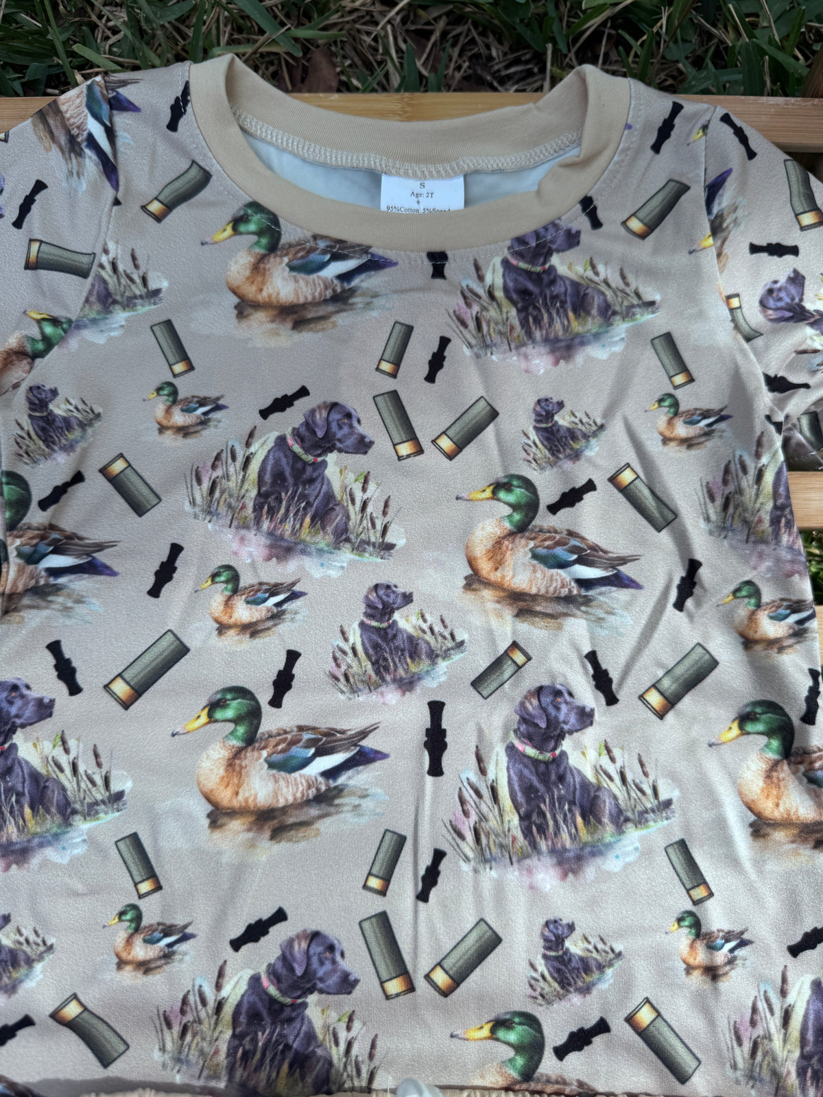 Boys Duck Hunting Dog Tee & Shorts Set