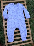 White Camo Long Sleeve Baby Romper