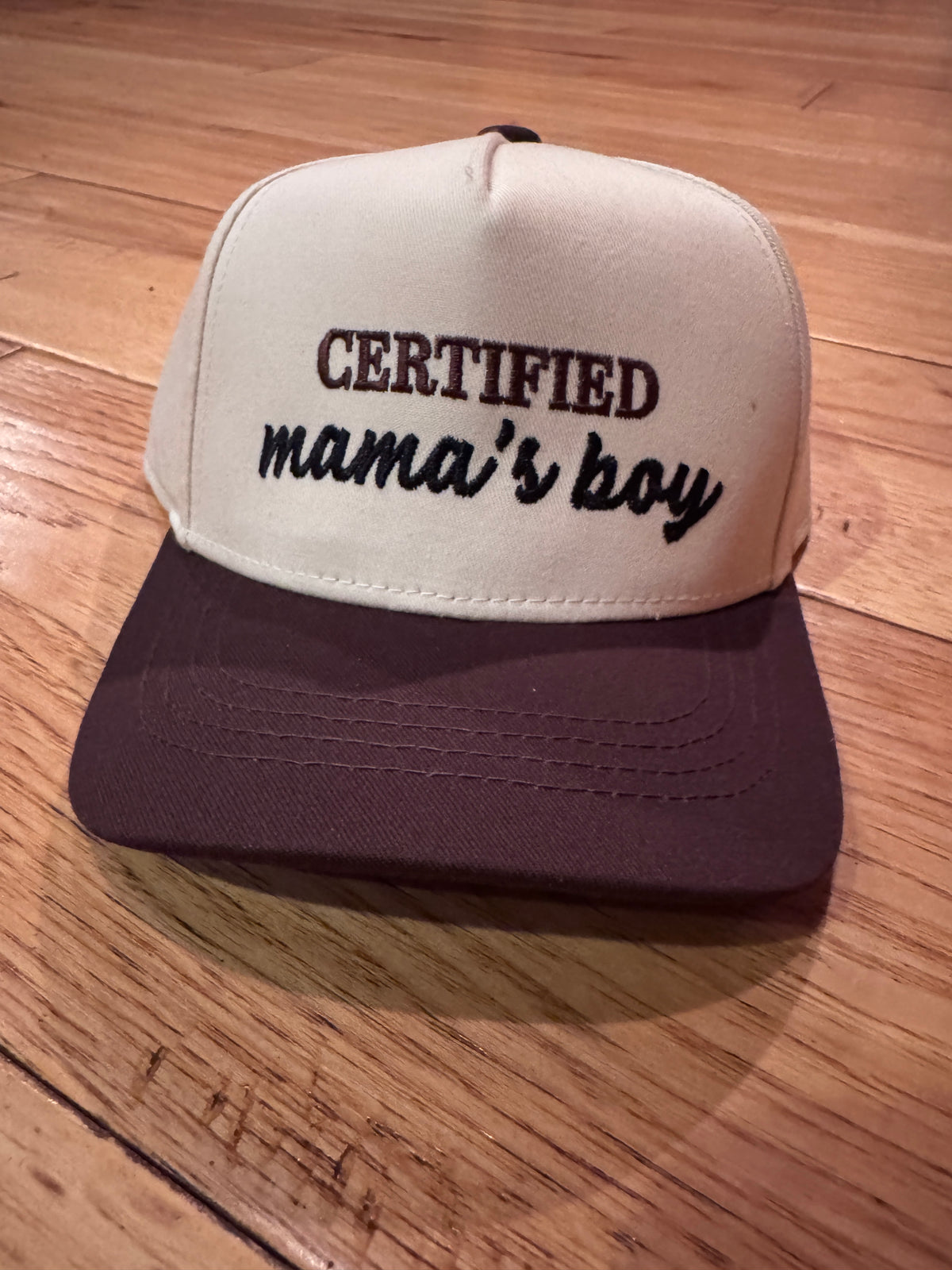 Certified Mama's Boy Embroidered Trucker Hat