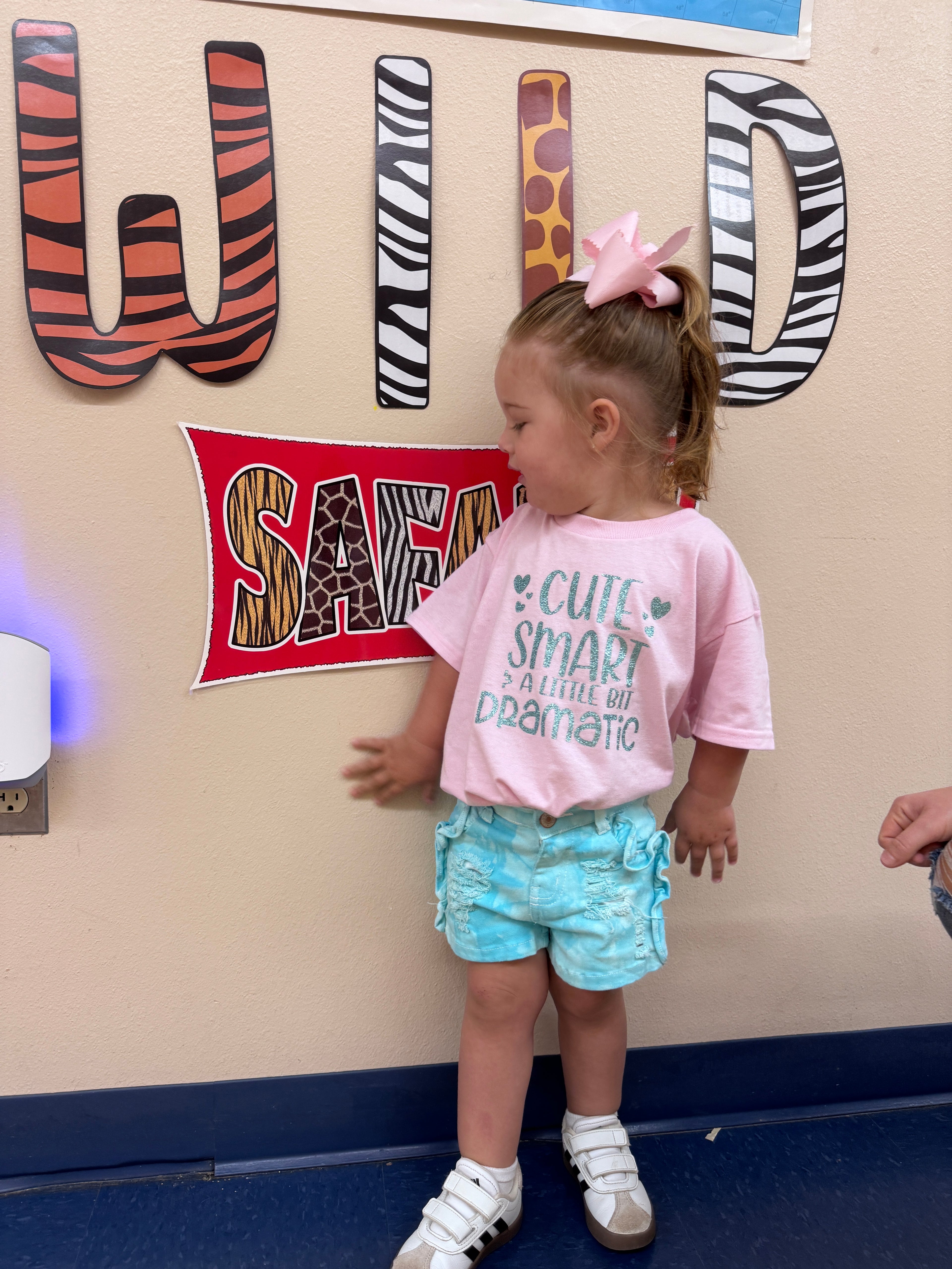 Aqua Ruffle Distressed Denim Shorts