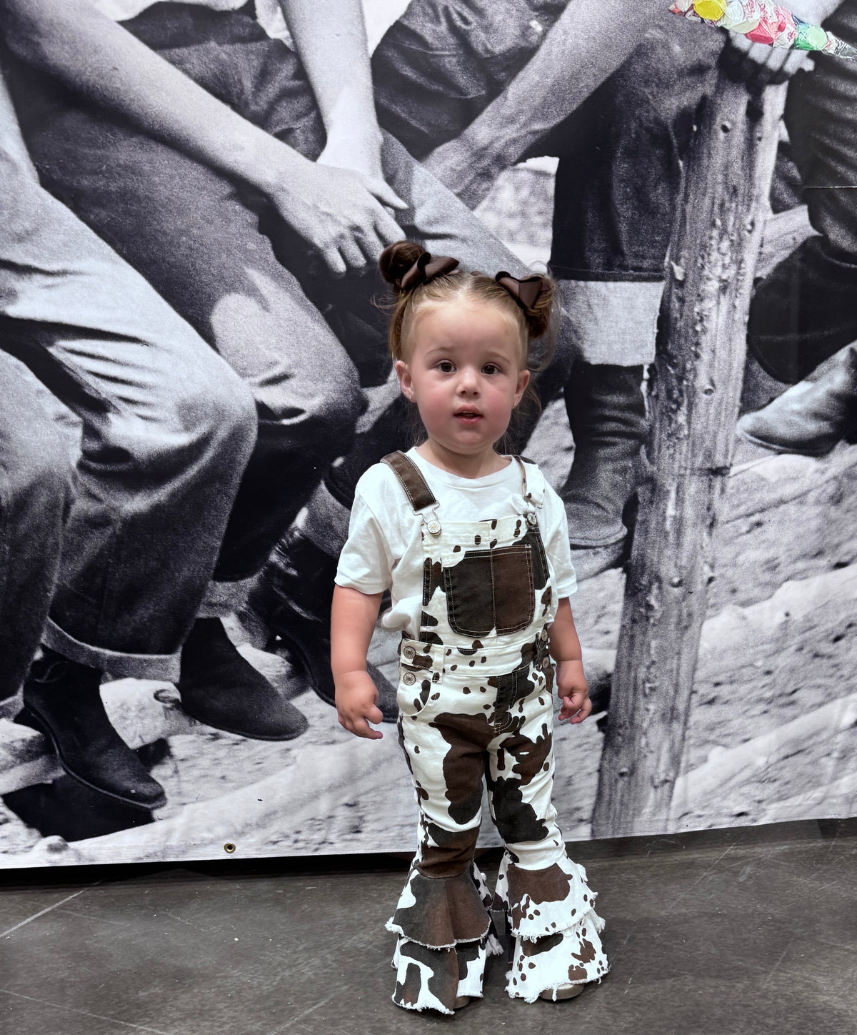 Cow Print Double Bell Overalls 🤎🐄