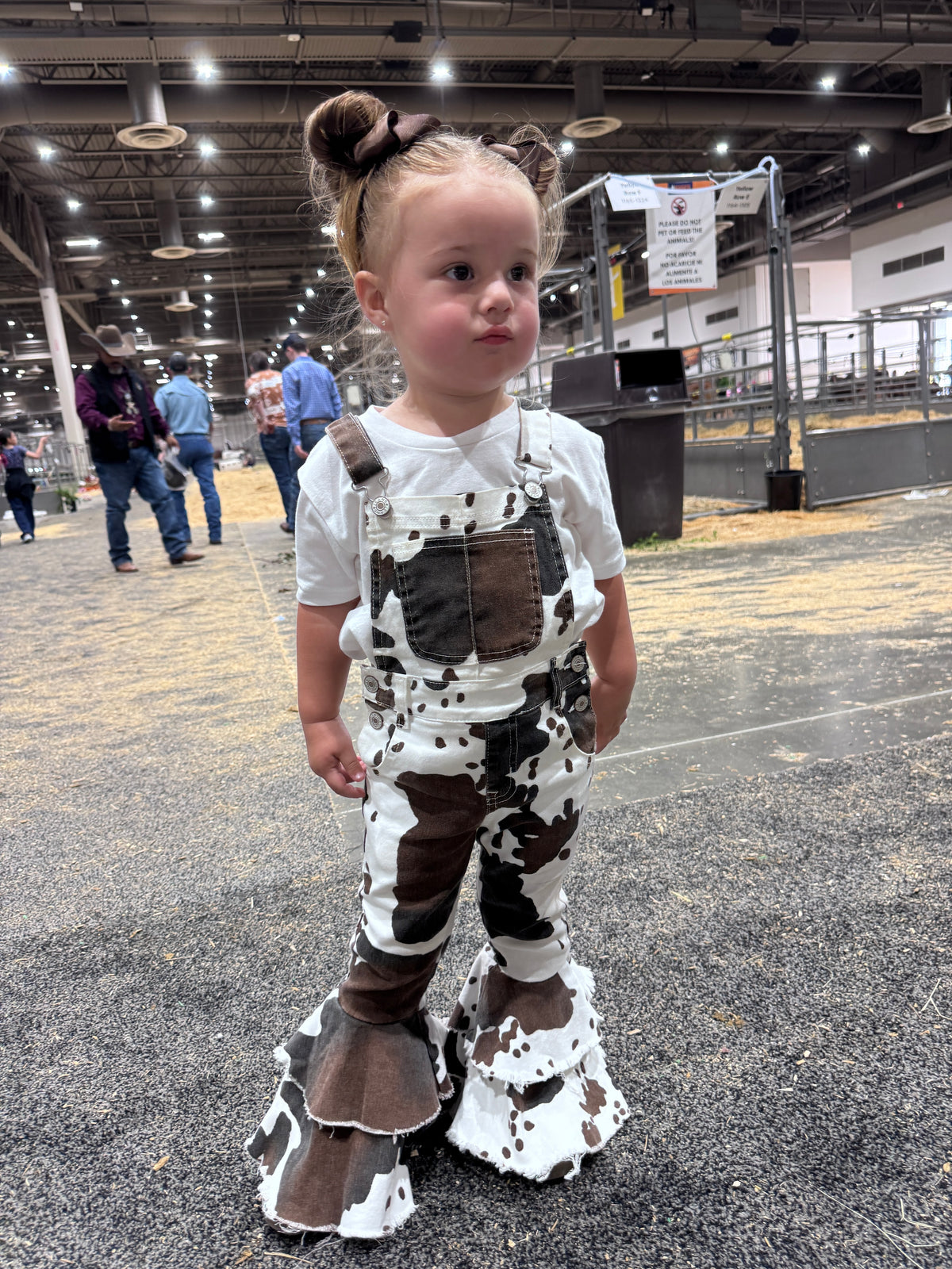 Cow Print Double Bell Overalls 🤎🐄