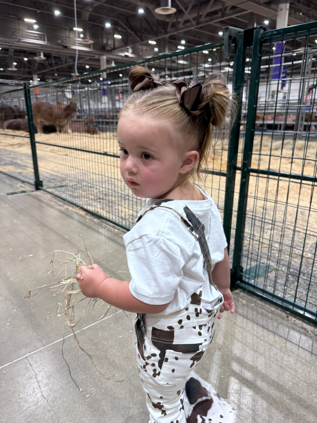 Cow Print Double Bell Overalls 🤎🐄