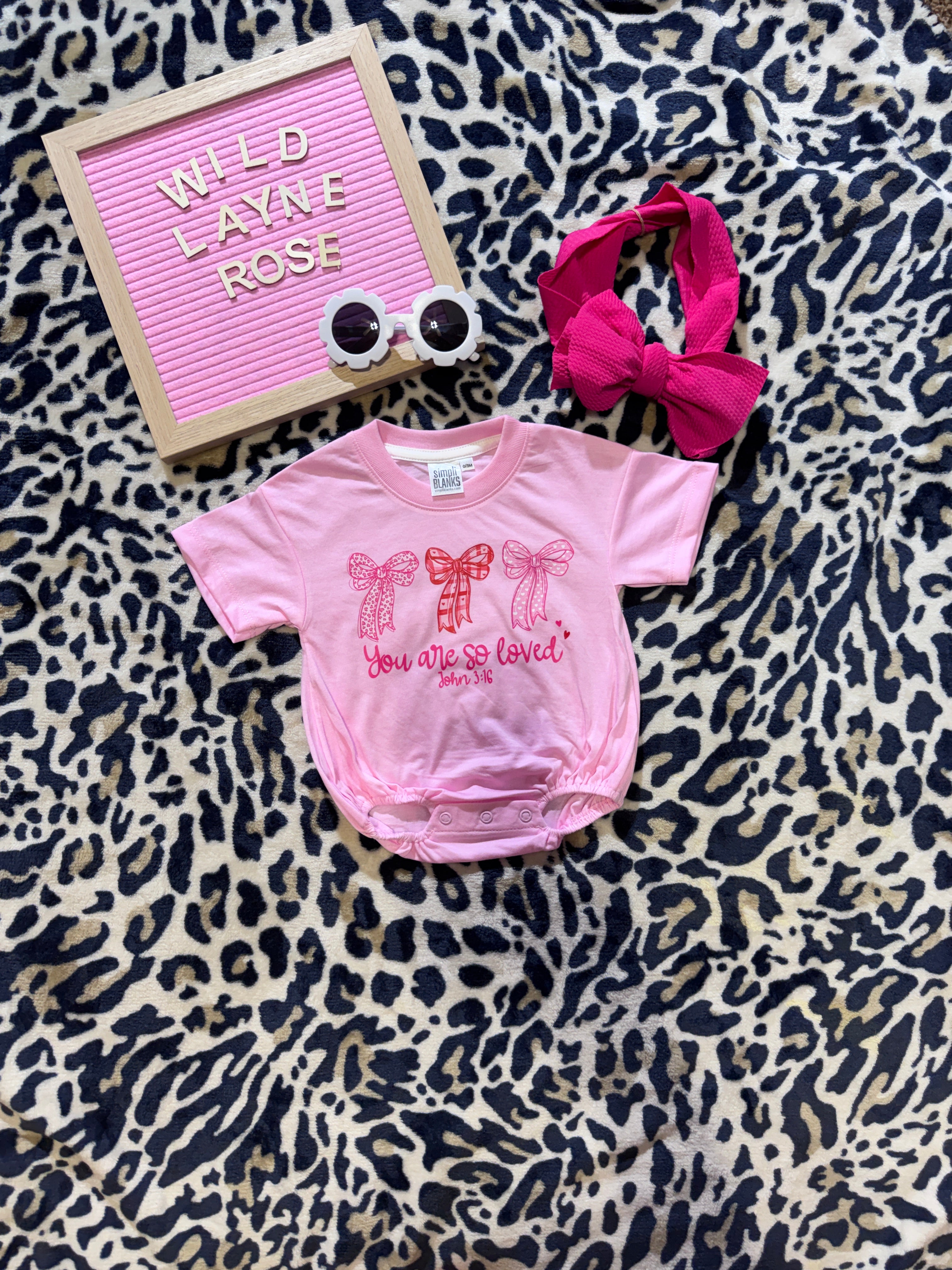 You Are So Loved Pink Bubble Romper
