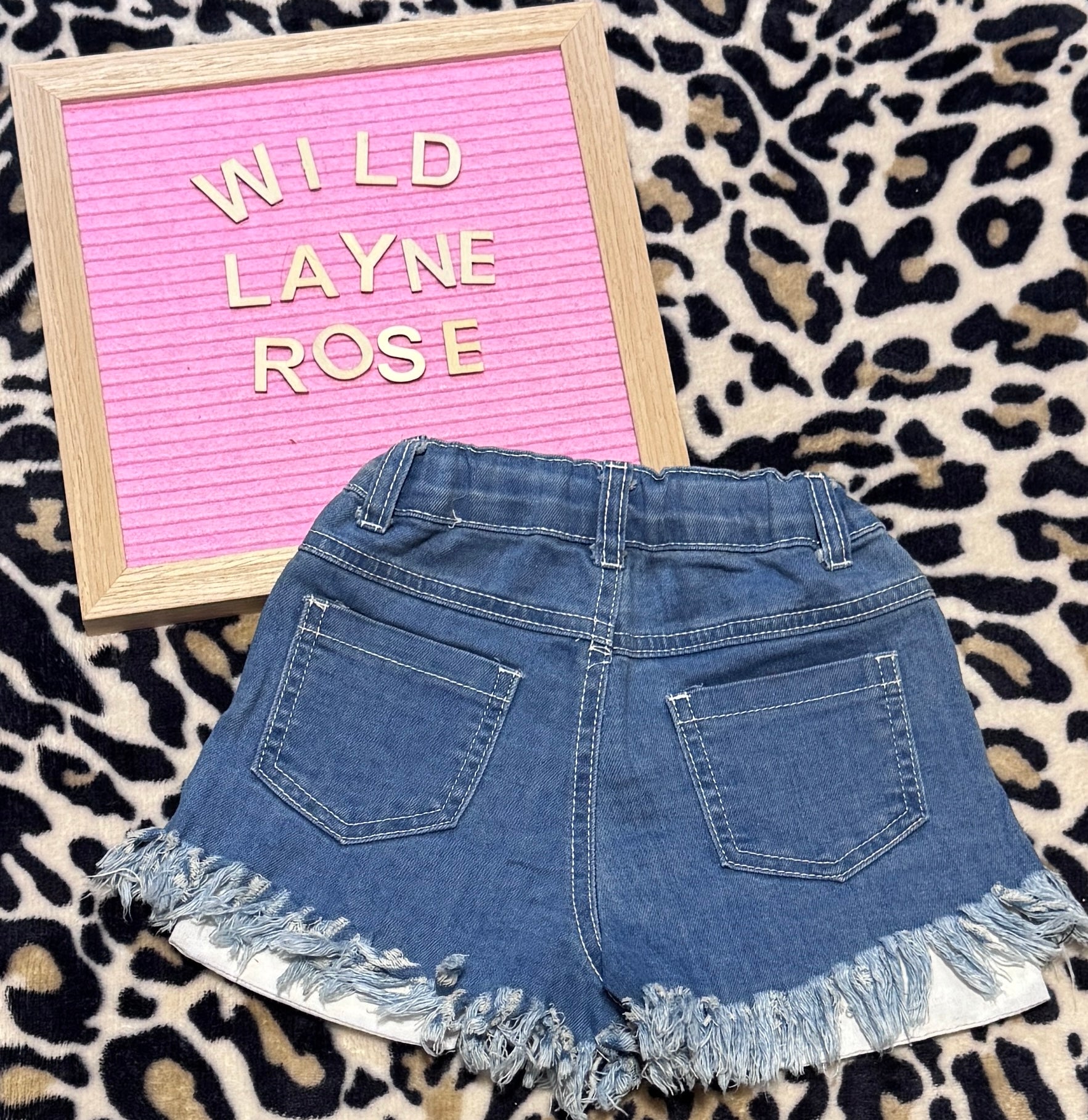 Americana Distressed Denim Shorts