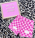 Pink Gingham Distressed Shorts