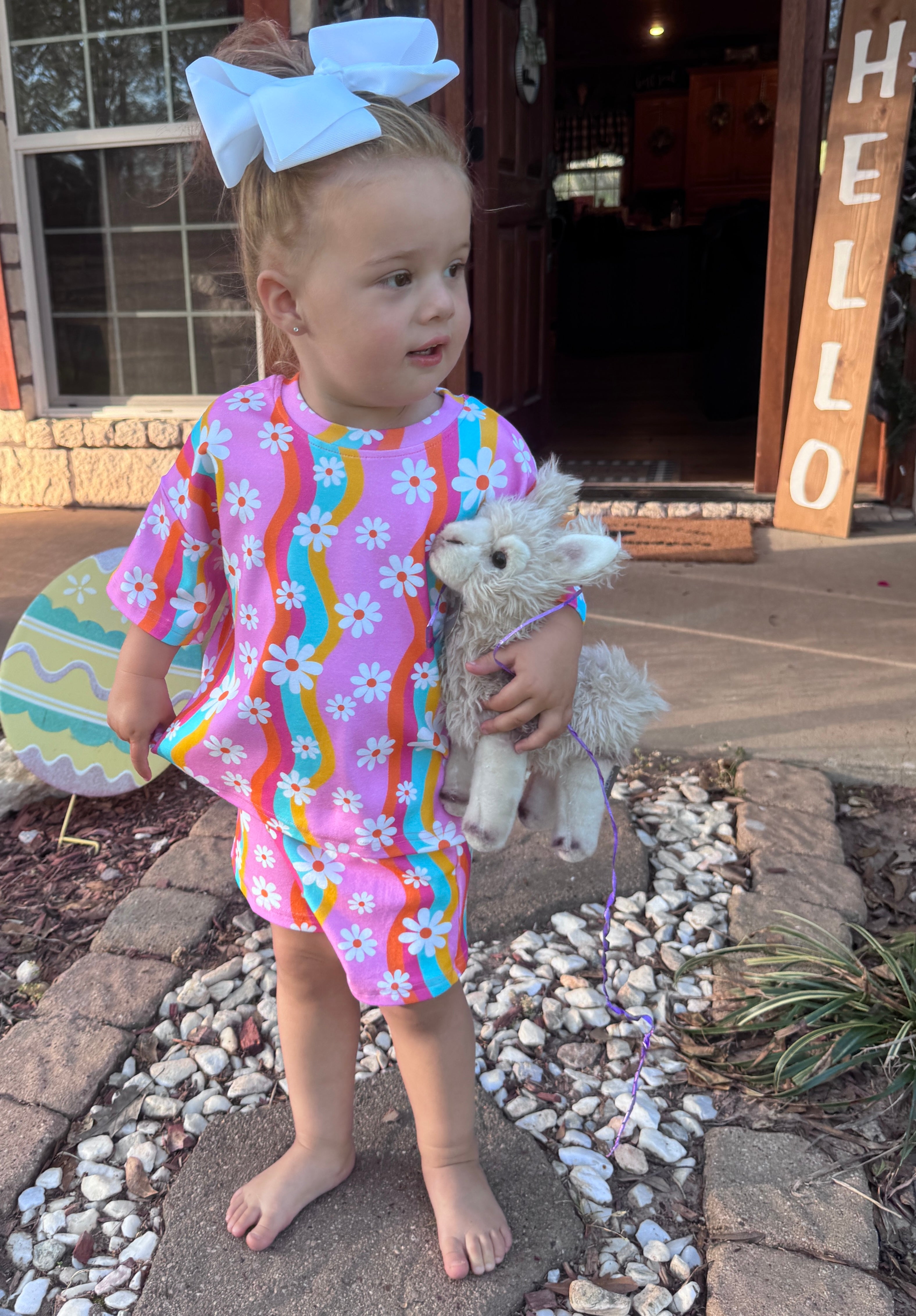 Retro Daisy Rainbow Lounge Set