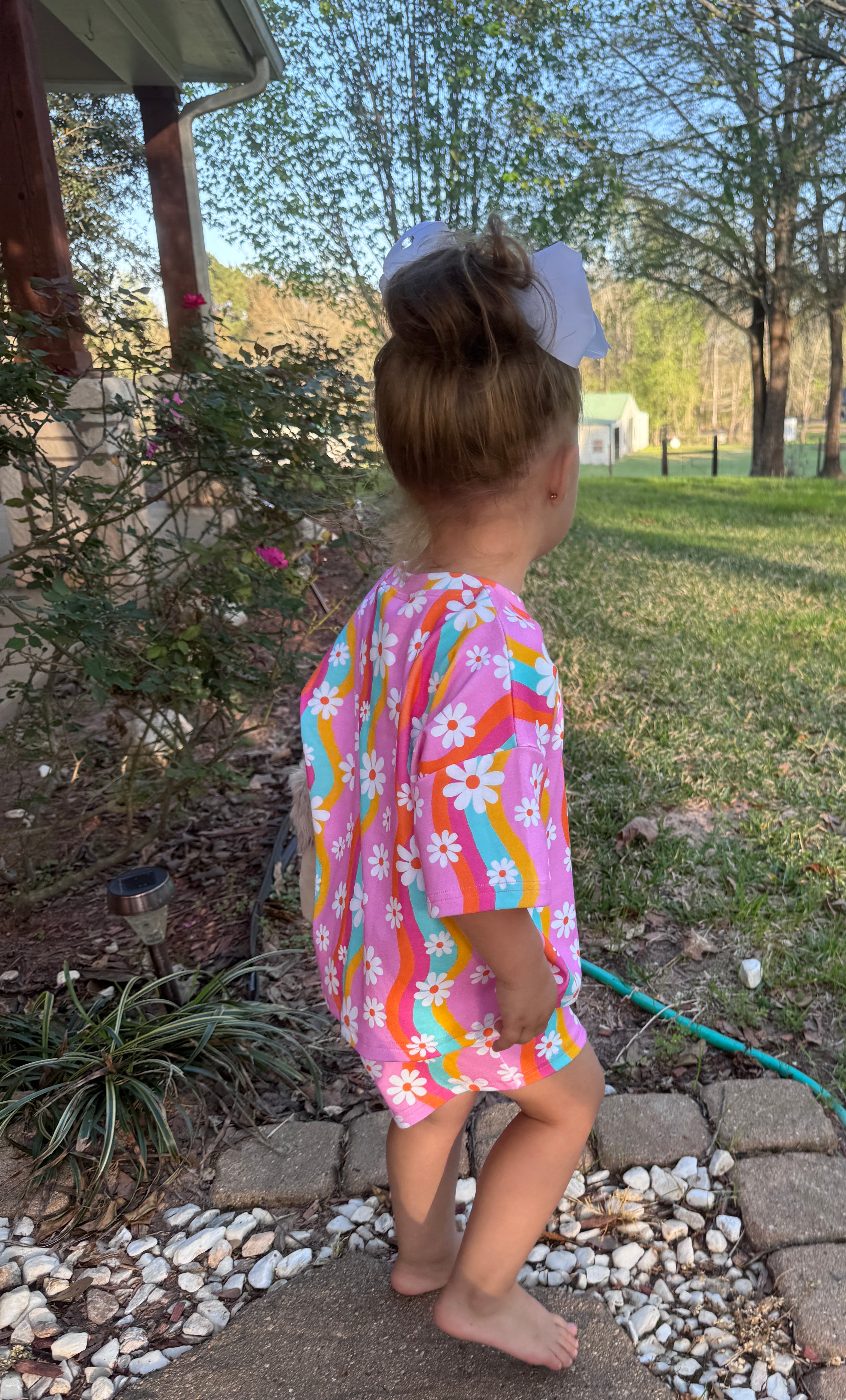 Retro Daisy Rainbow Lounge Set