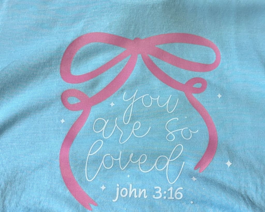You Are So Loved Blue Bubble Romper