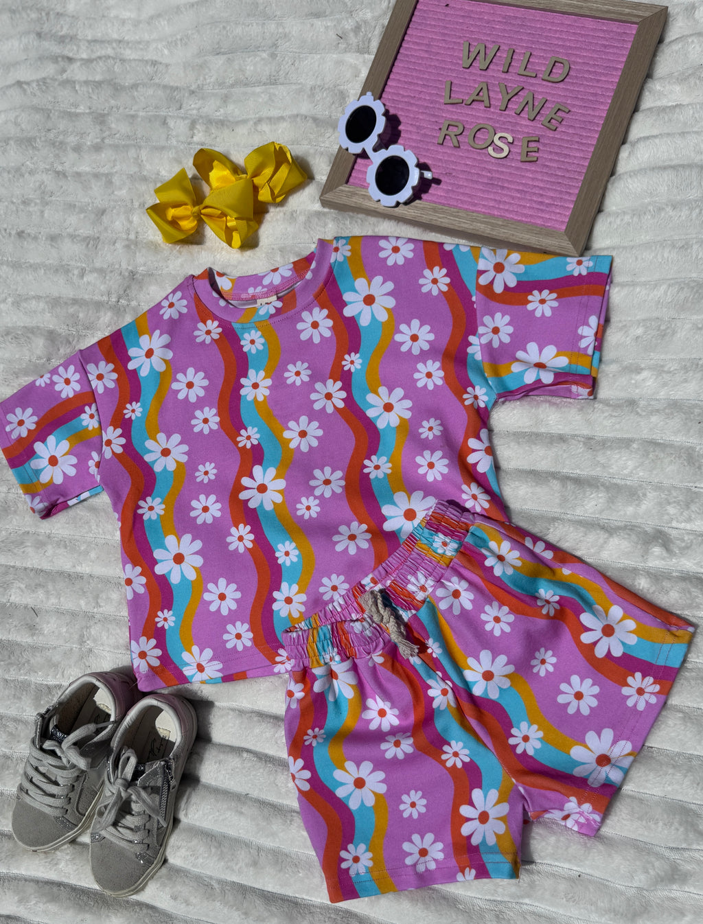 Retro Daisy Rainbow Lounge Set