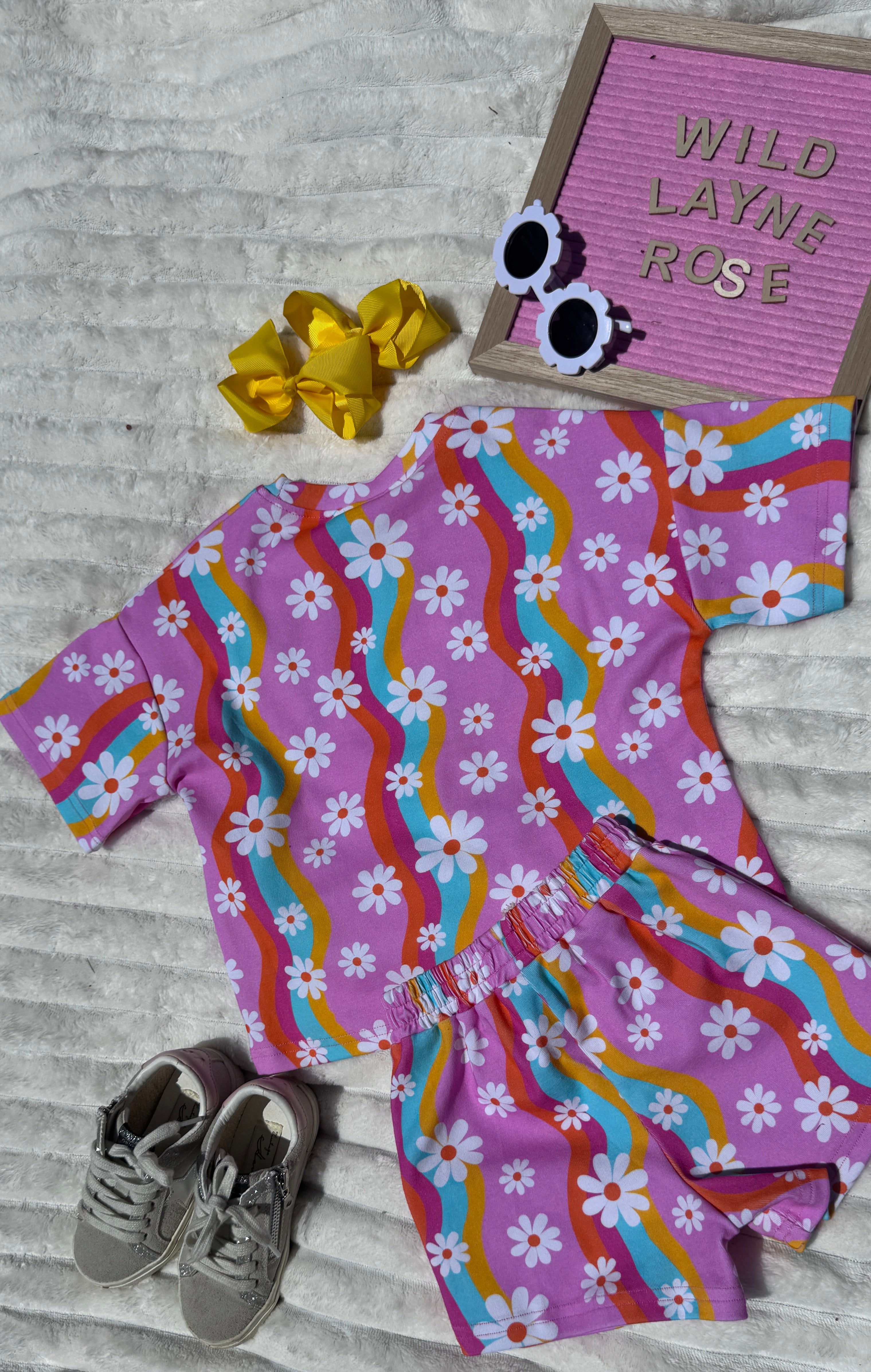 Retro Daisy Rainbow Lounge Set