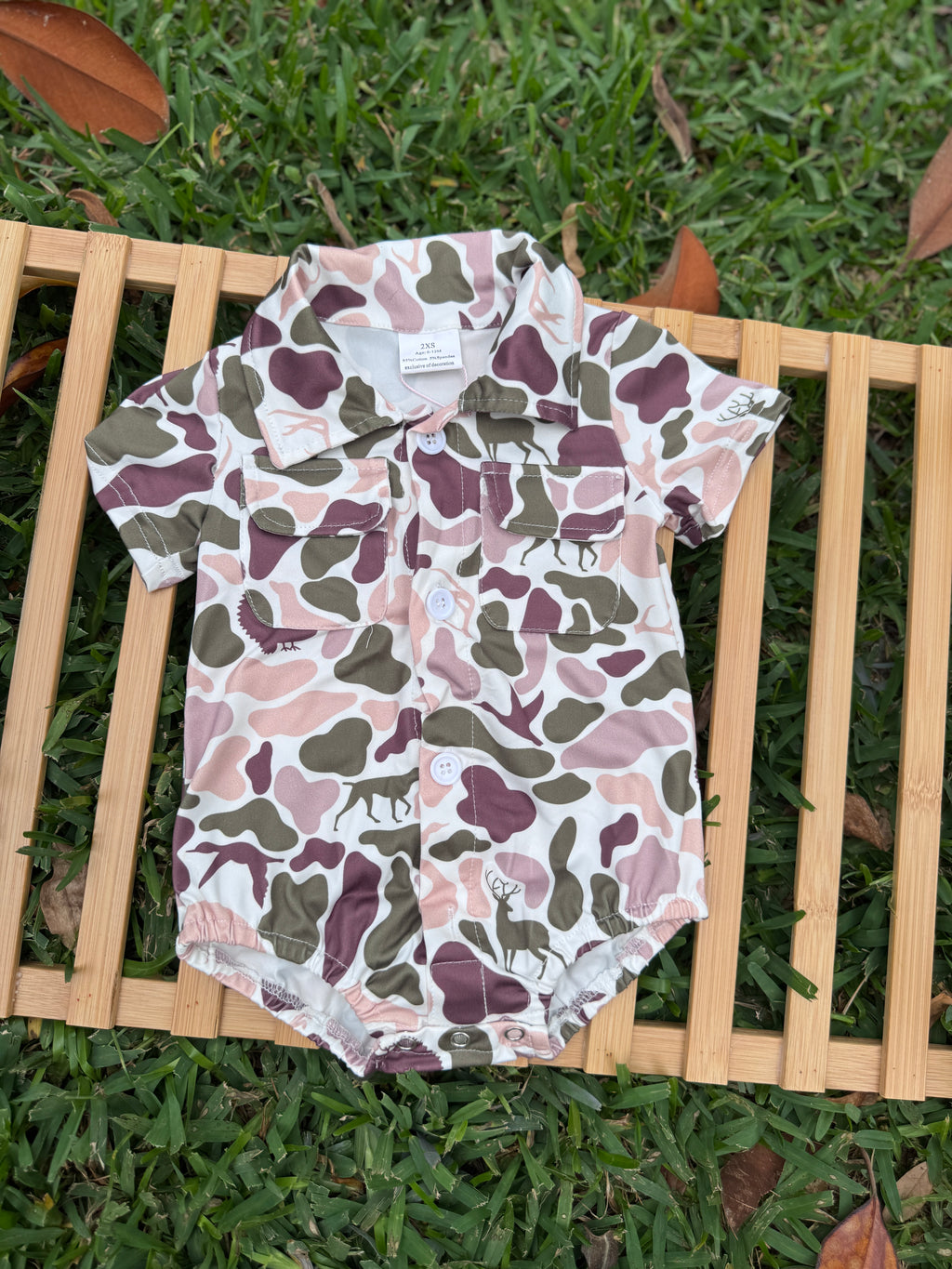 🦌 Little Hunter Camo Romper