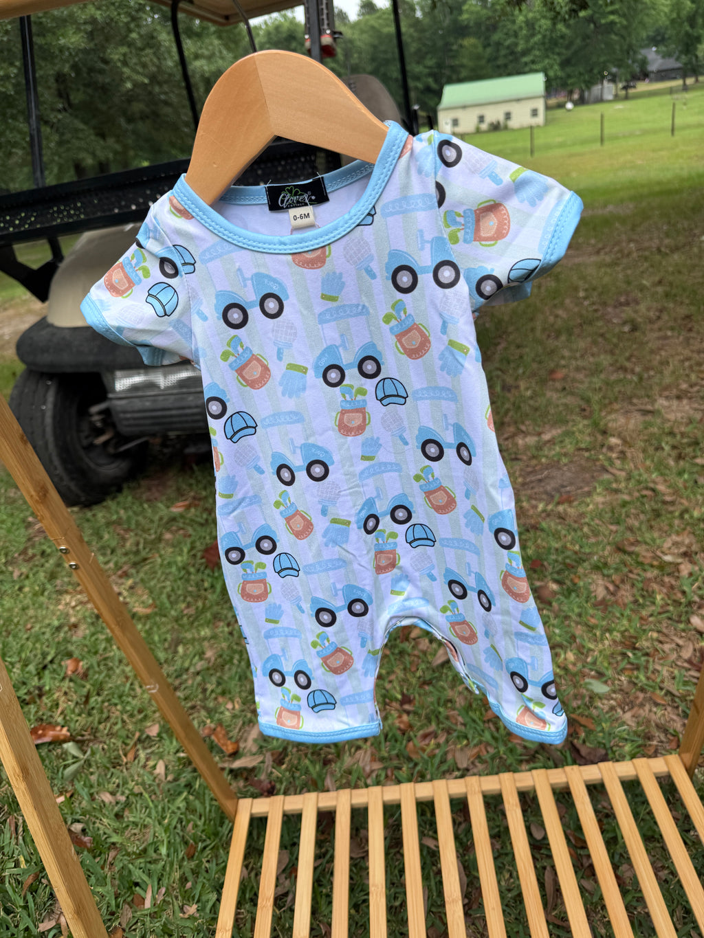 Little Golfer Bamboo Romper