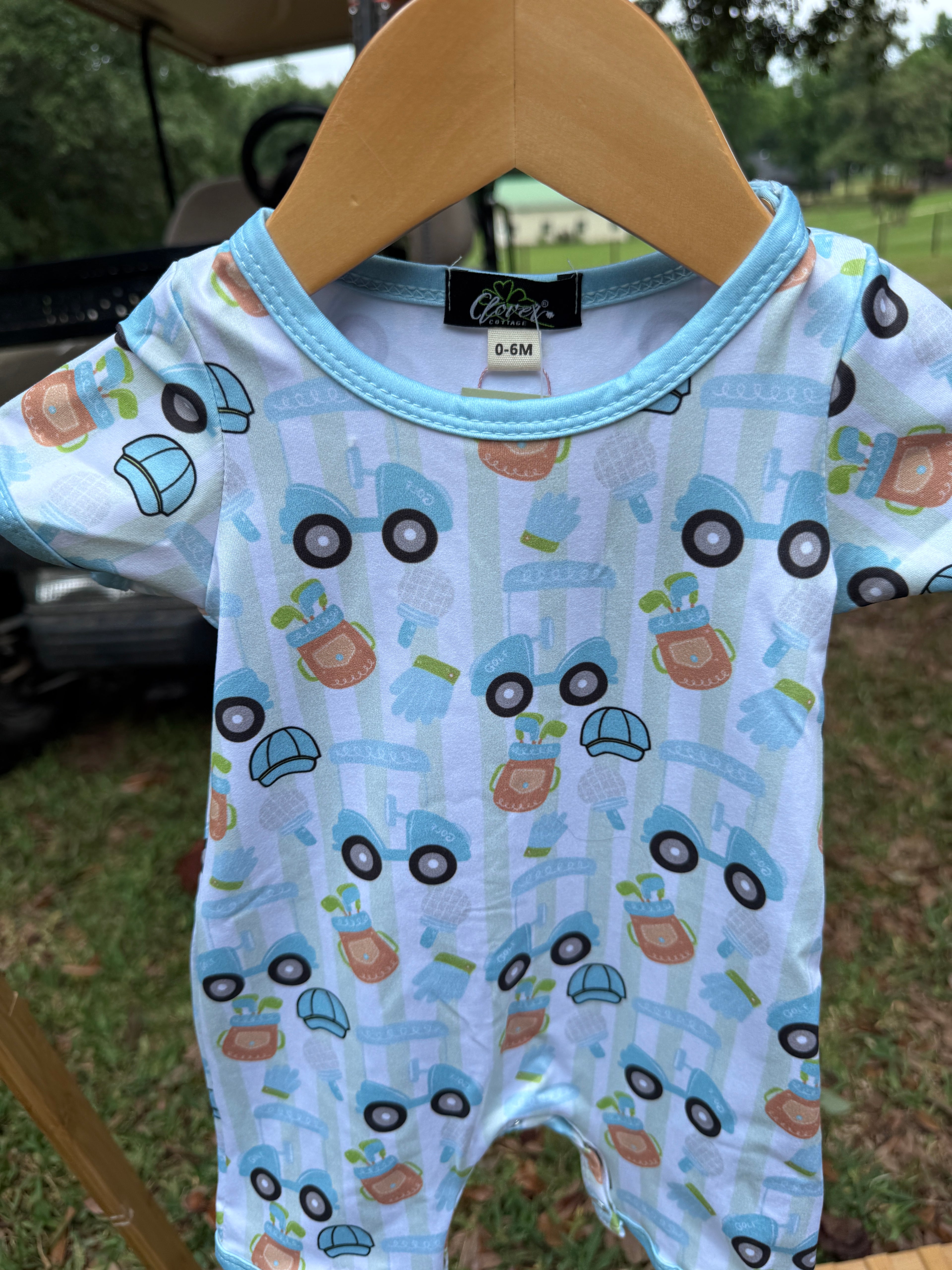 Little Golfer Bamboo Romper