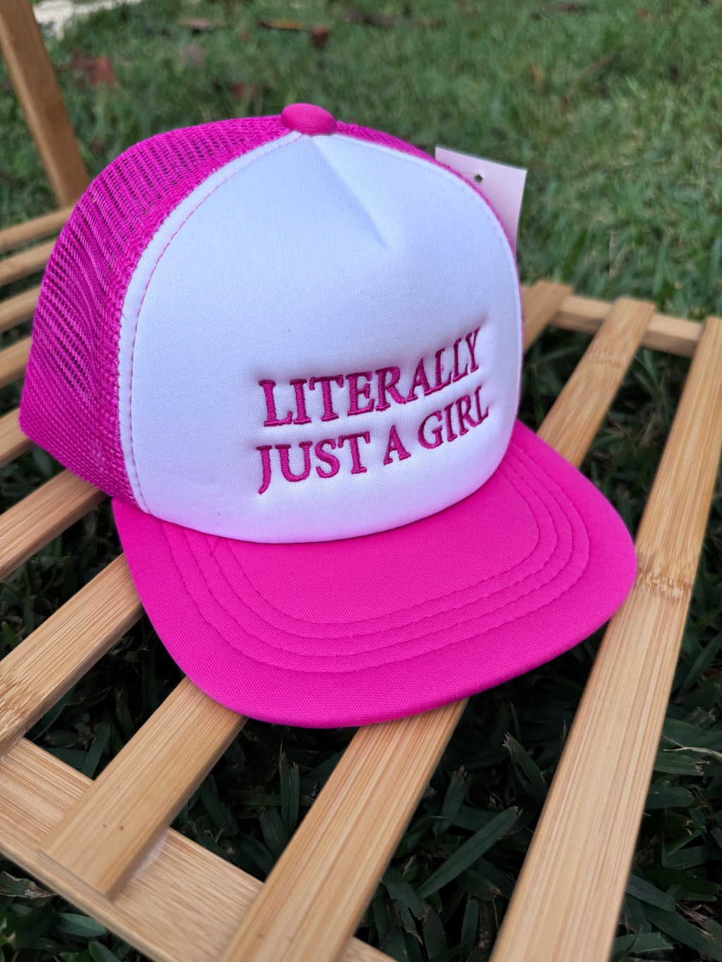 Literally Just A Girl Trucker Hat 🤍💖