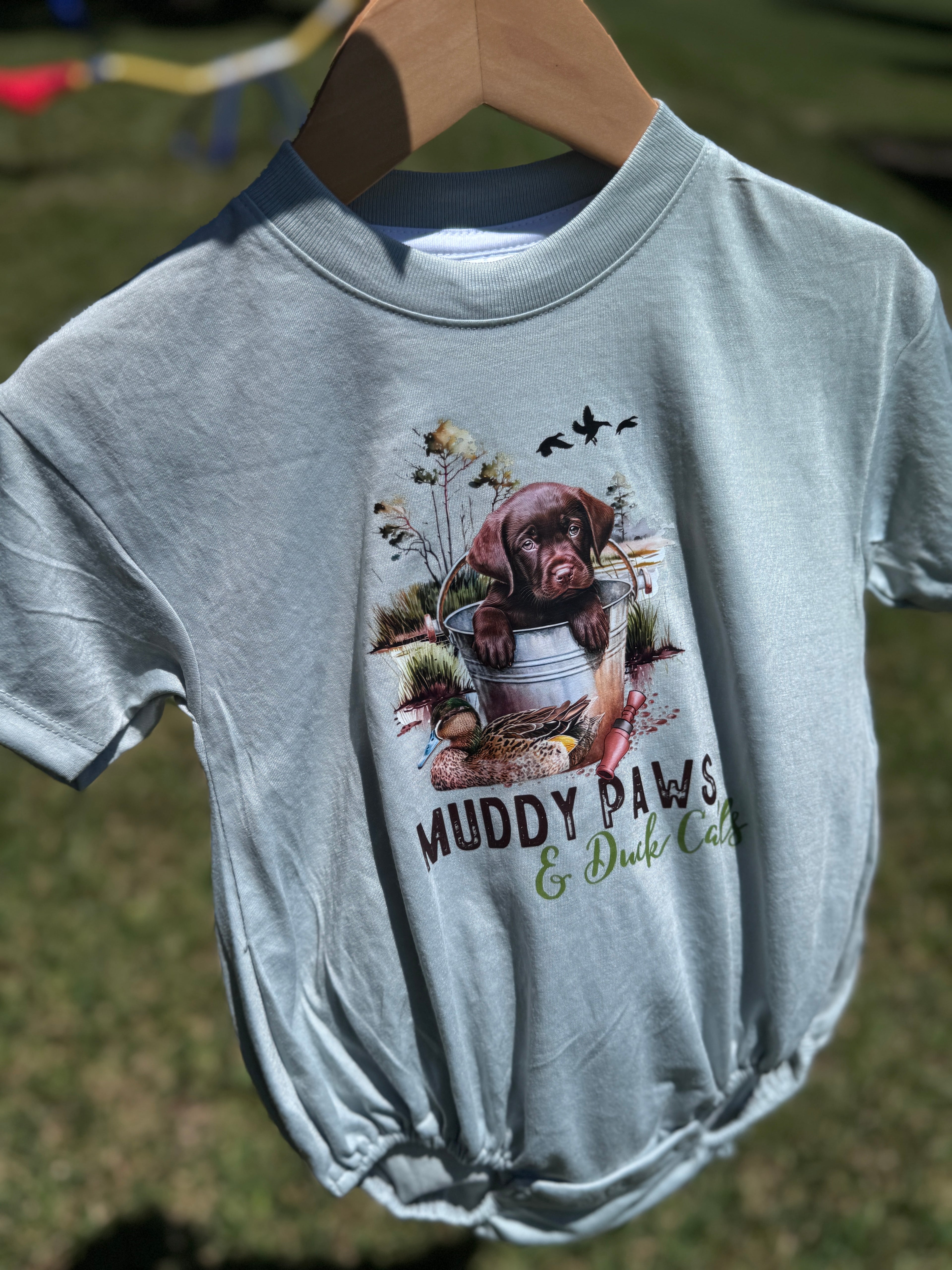 🦆 Muddy Paws & Duck Calls Bubble Romper