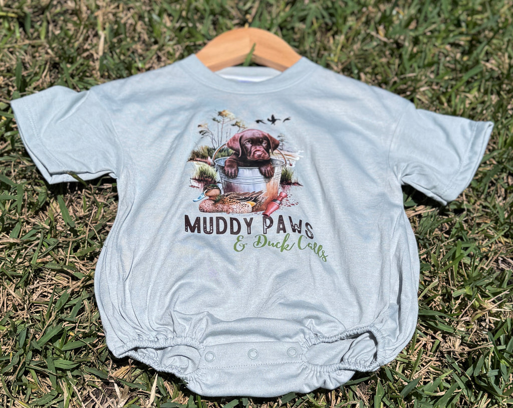 🦆 Muddy Paws & Duck Calls Bubble Romper