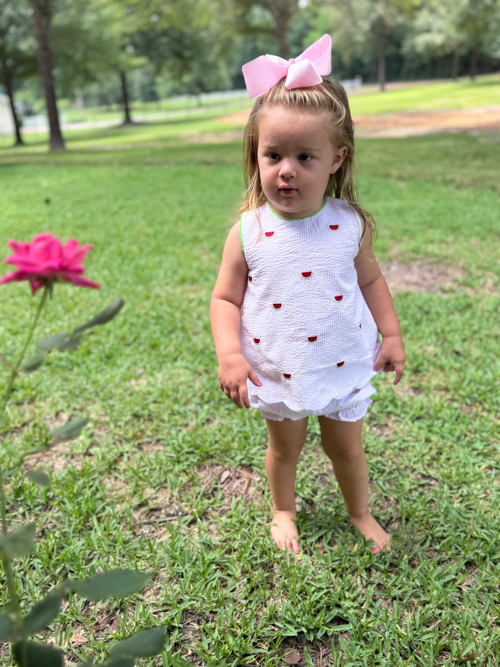 Watermelon Bow Back Bloomer Set