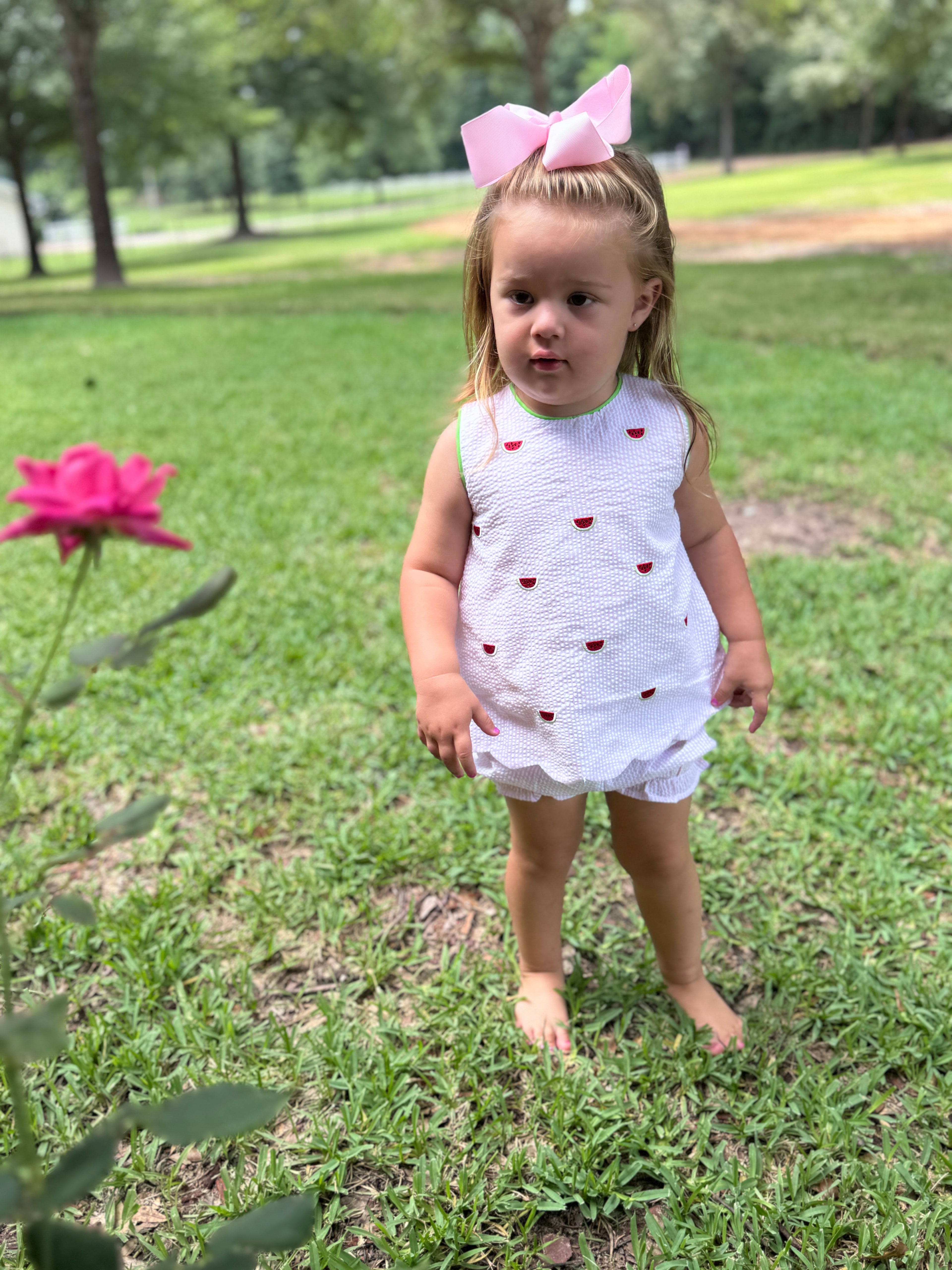 Watermelon Bow Back Bloomer Set