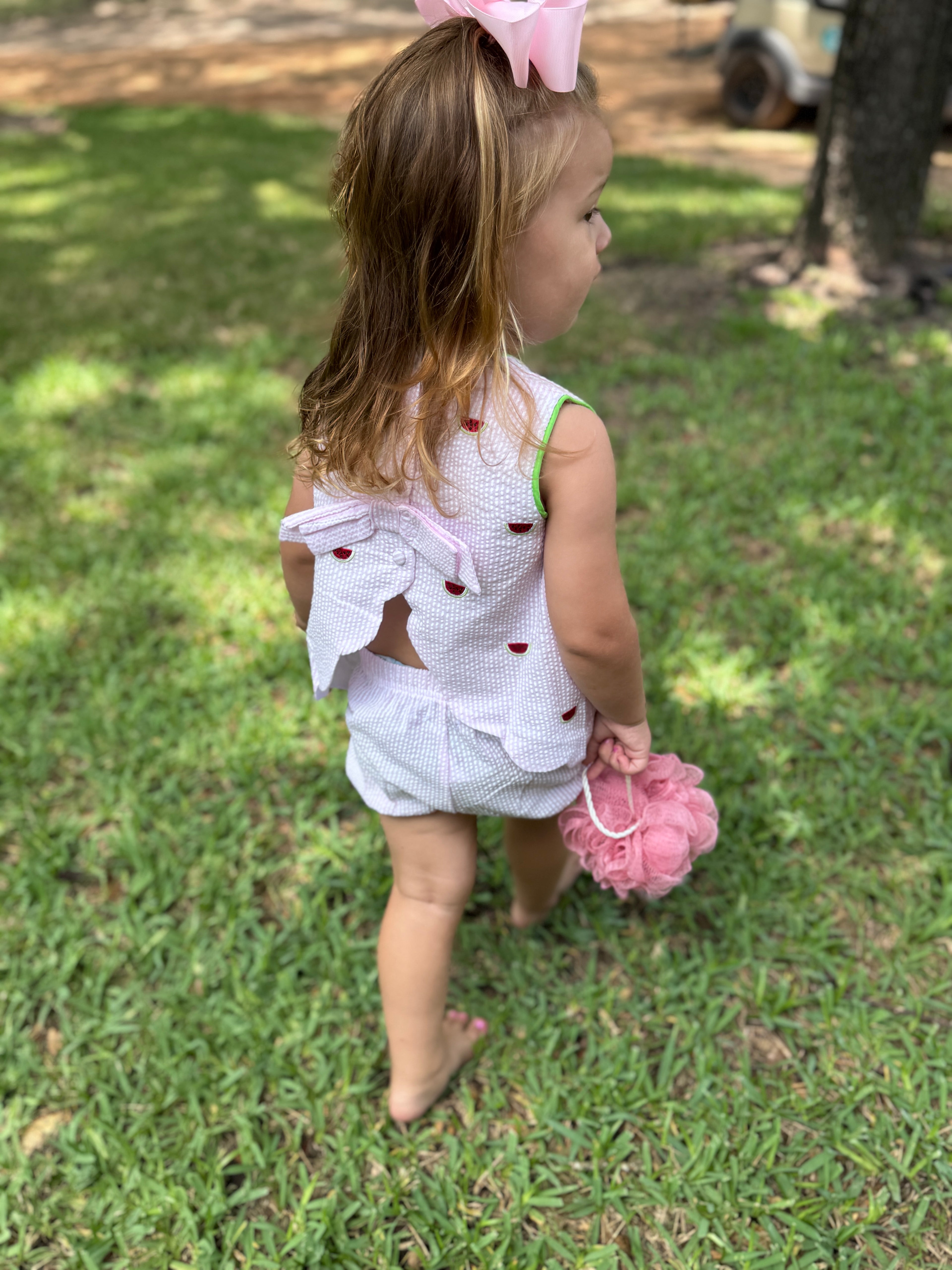 Watermelon Bow Back Bloomer Set