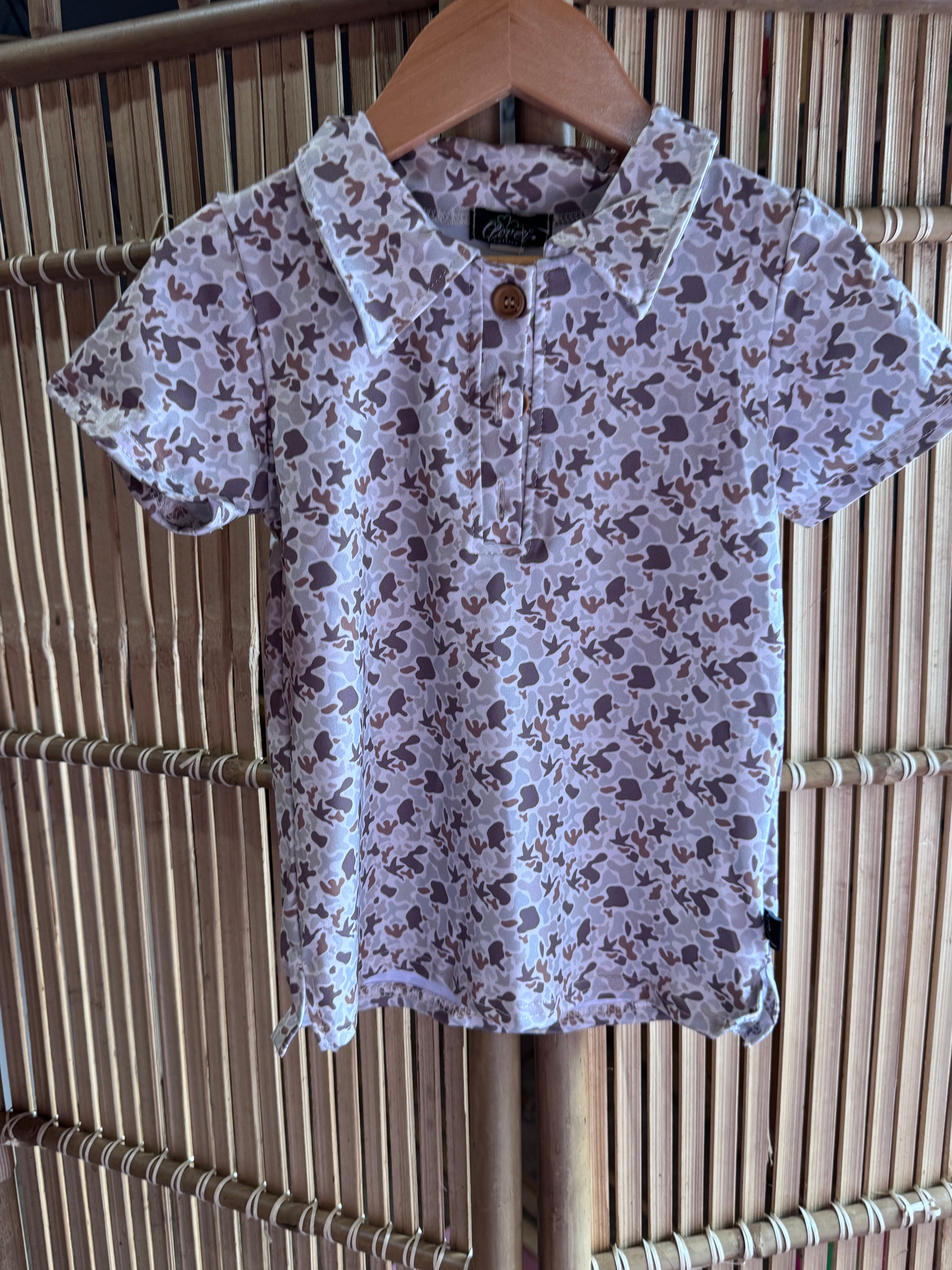 🤎 Desert Camo Performance Polo