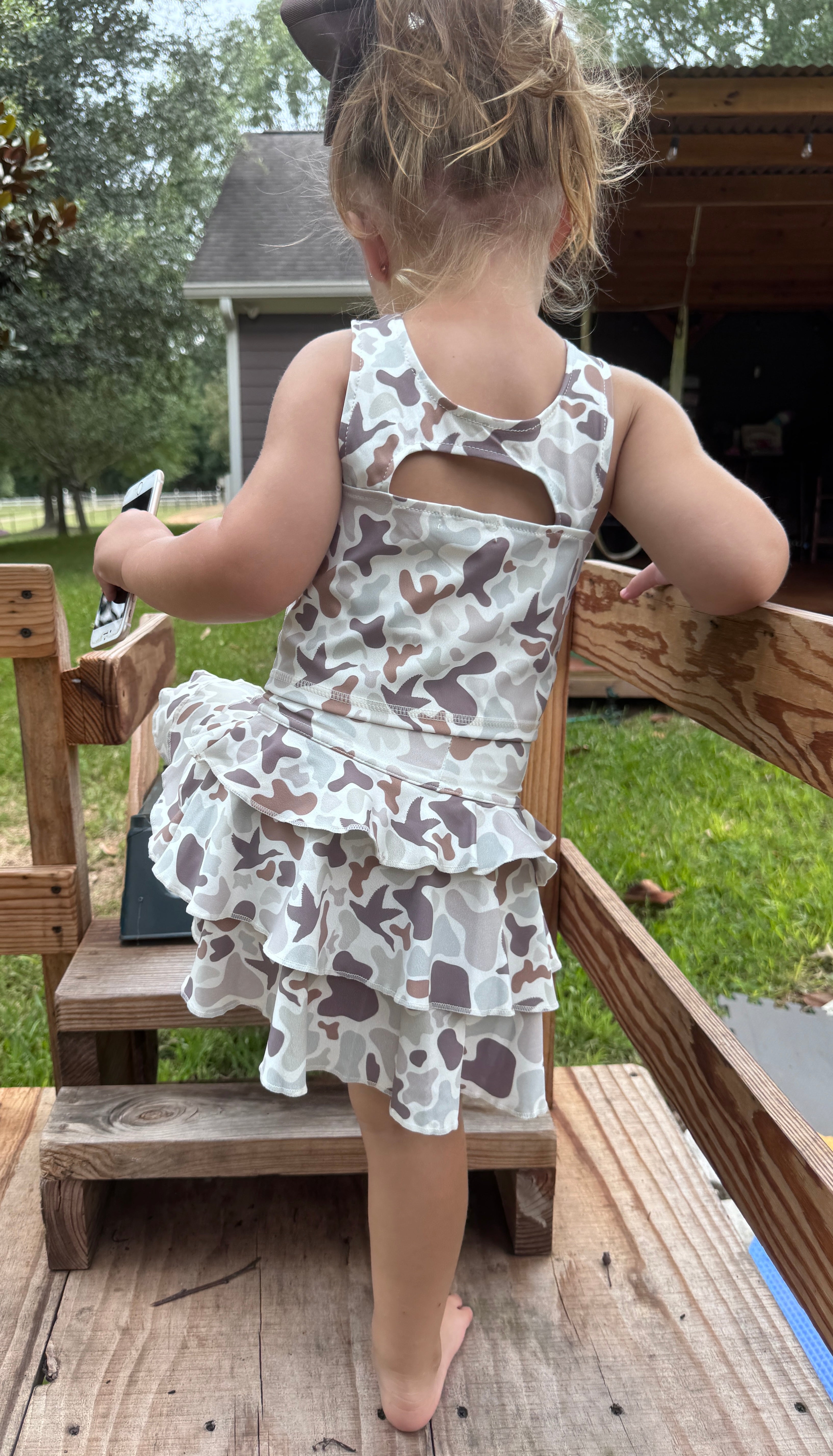 🤎 Desert Camo Ruffle Two-Piece Set