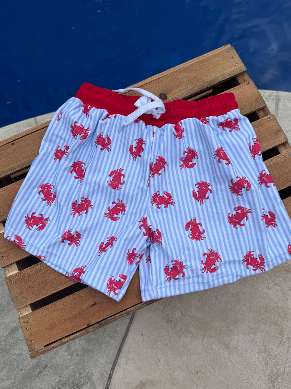 🦀Seersucker Crab Swimsuit
