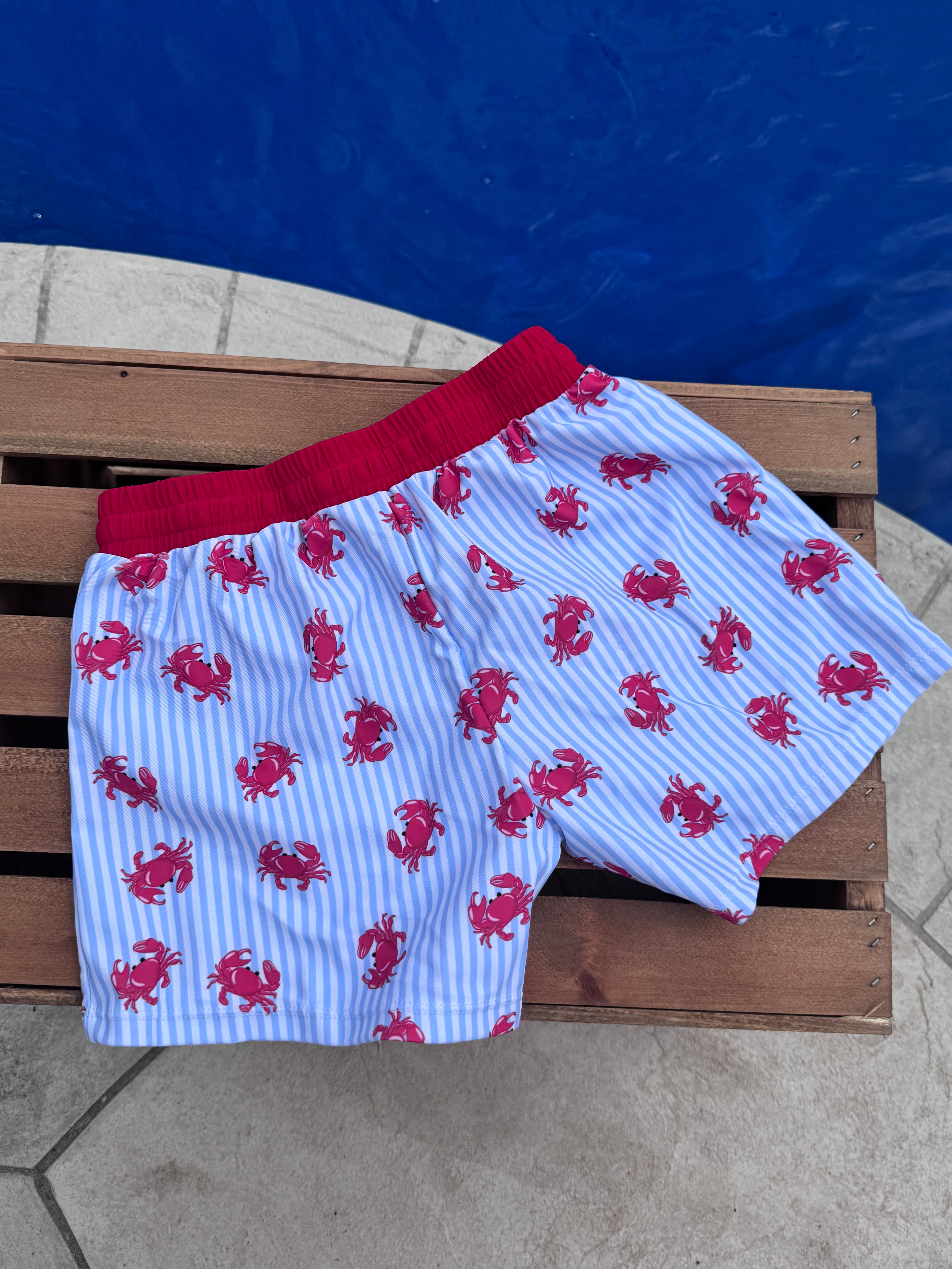🦀Seersucker Crab Swimsuit