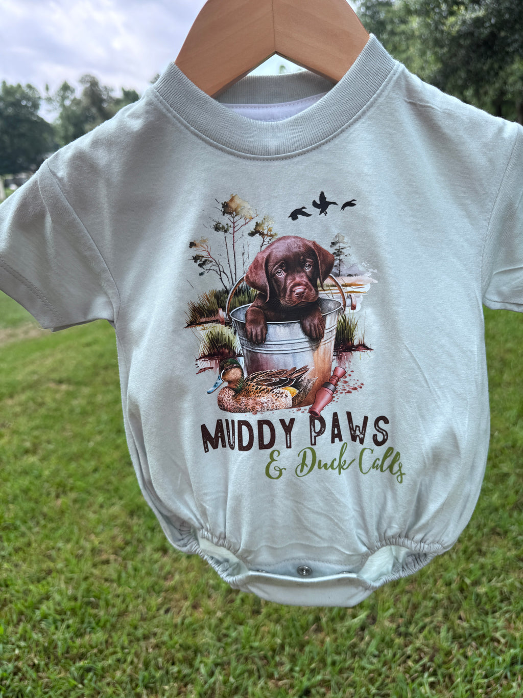 🦆 Muddy Paws & Duck Calls Bubble Romper