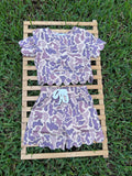🤎 Girls Duck Camo Scalloped Short Set