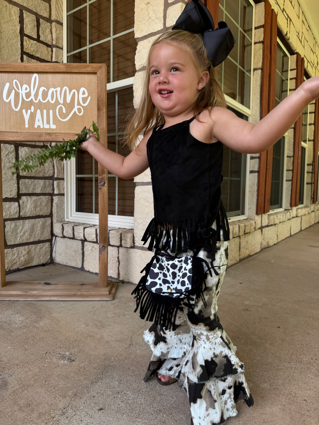 Black Fringe Western Tank 🖤🤠