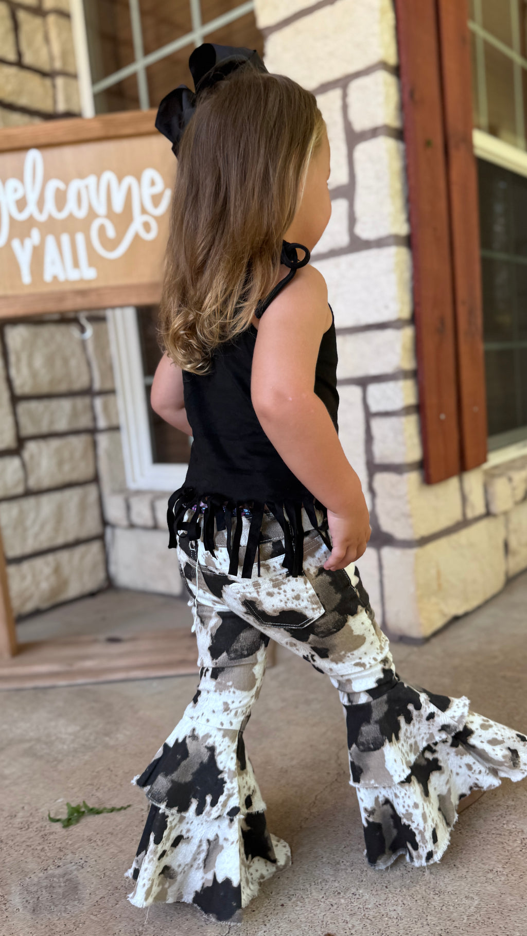 Cow Print Flare Jeans 🤎🖤