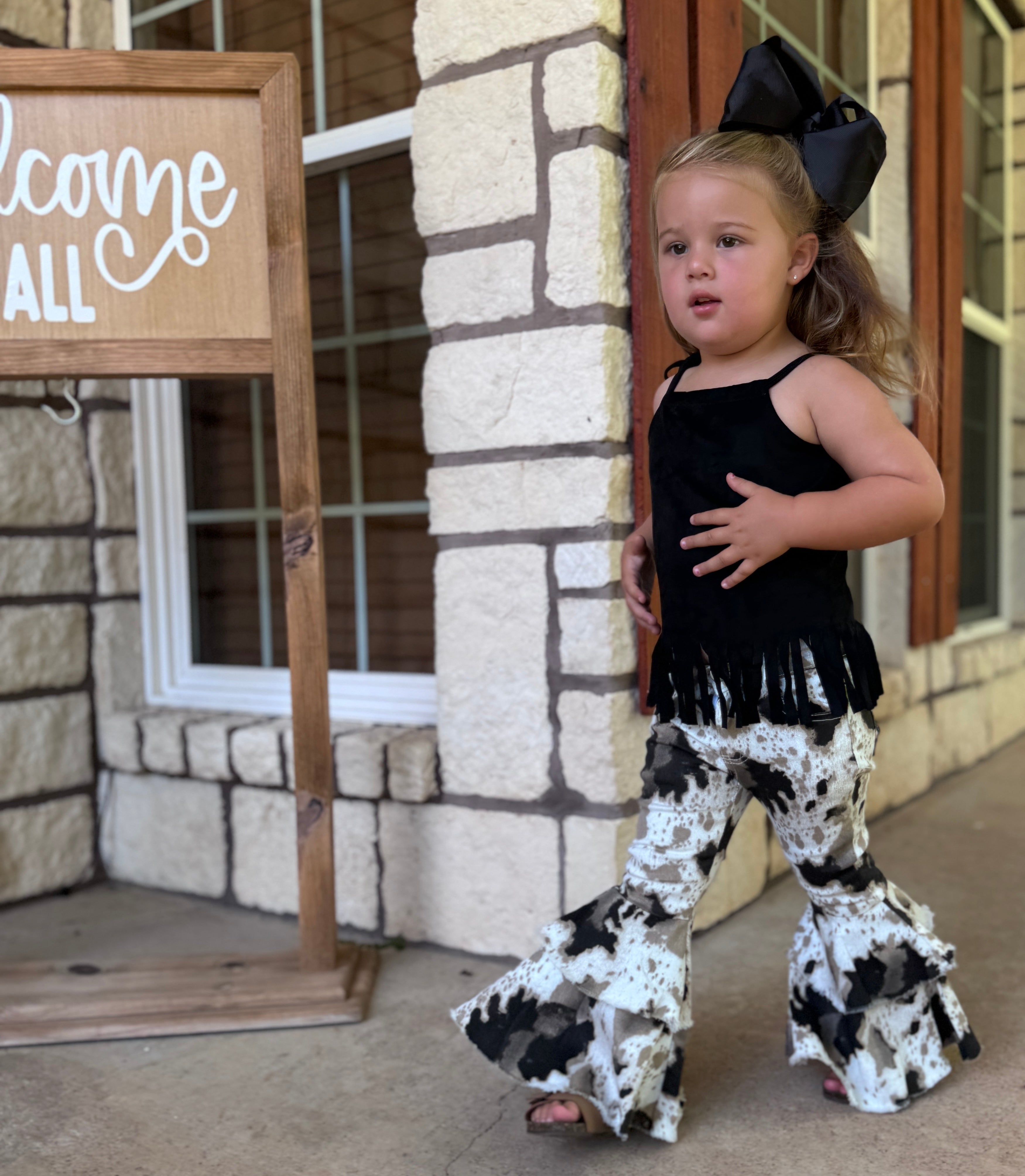 Cow Print Flare Jeans 🤎🖤