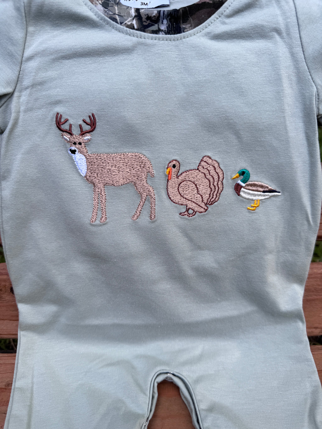 Little Outdoorsman Camo Romper 🦌🦃🦆