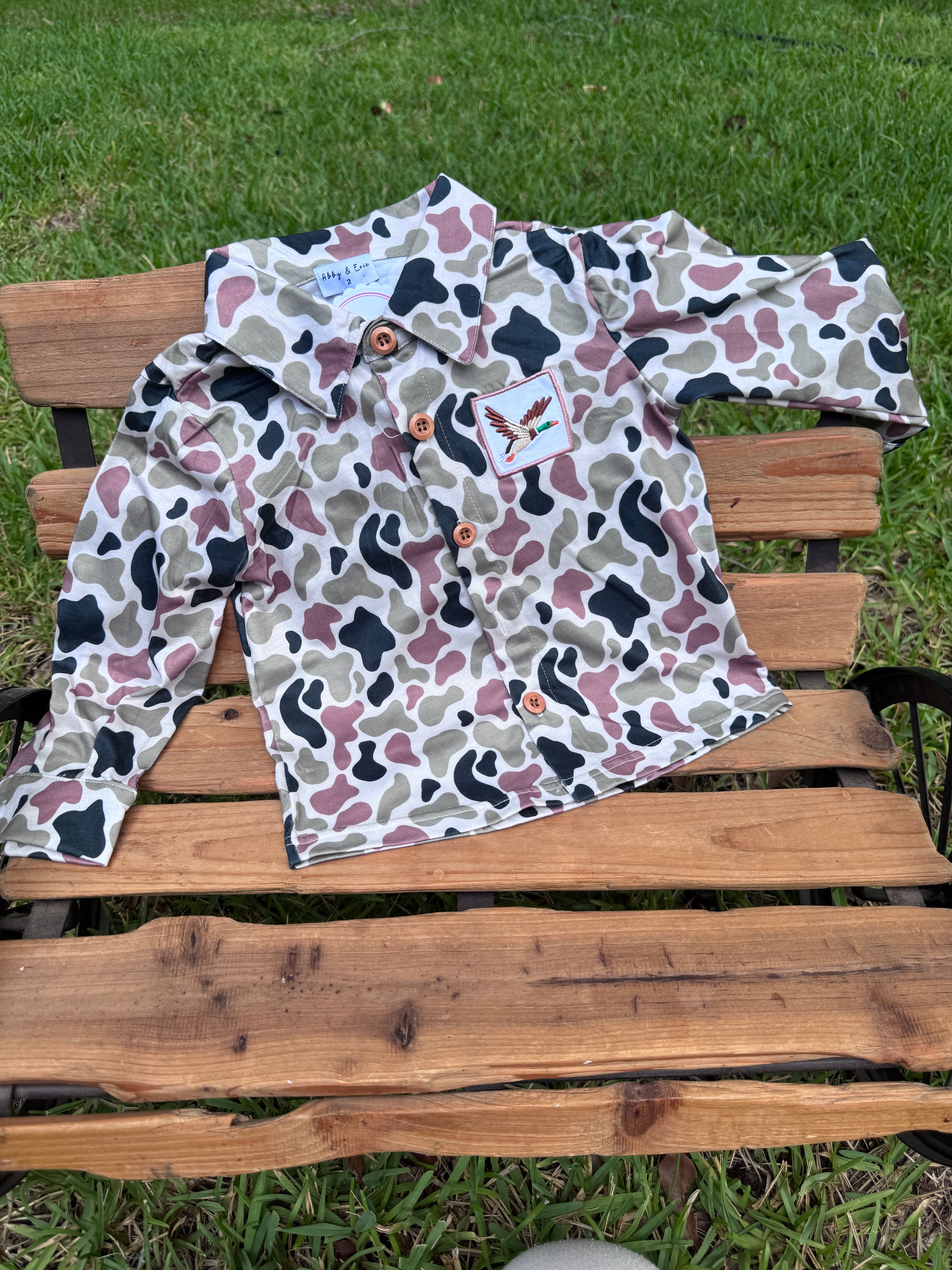 Duck Camo Button-Down Shirt 🦆🤎