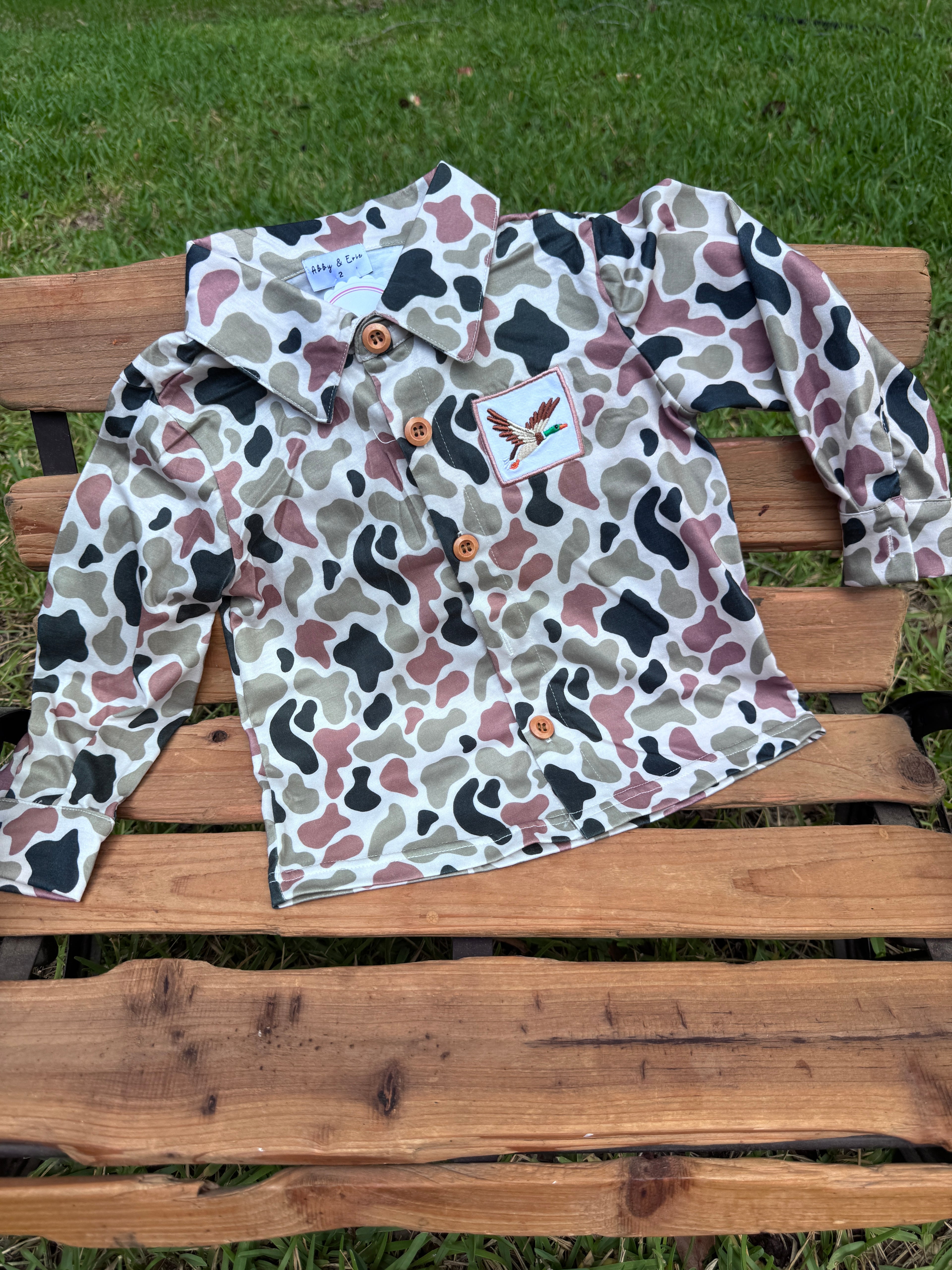 Duck Camo Button-Down Shirt 🦆🤎