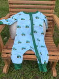 Little Tractor Zip Romper