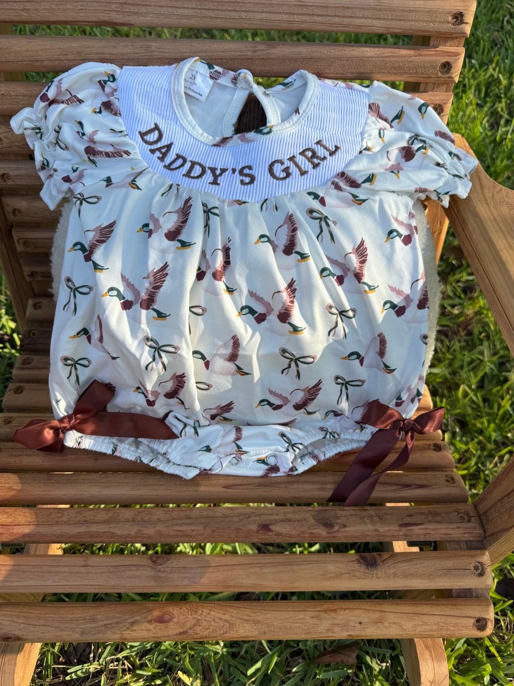Daddy's Girl Duck Hunting Bubble Romper