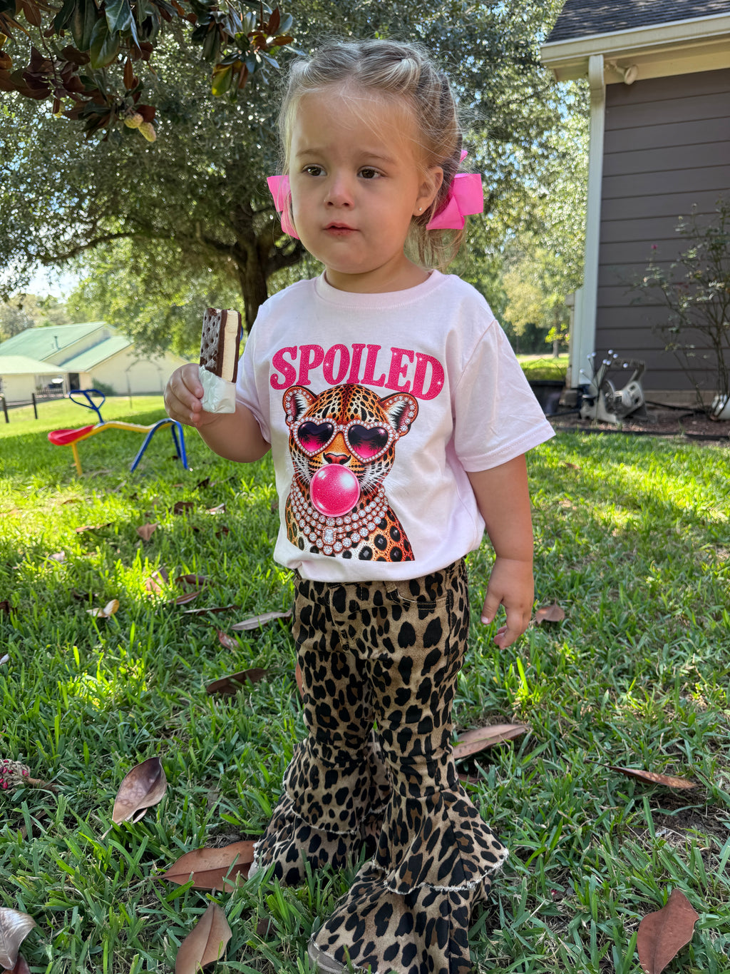 Spoiled Leopard Graphic Tee