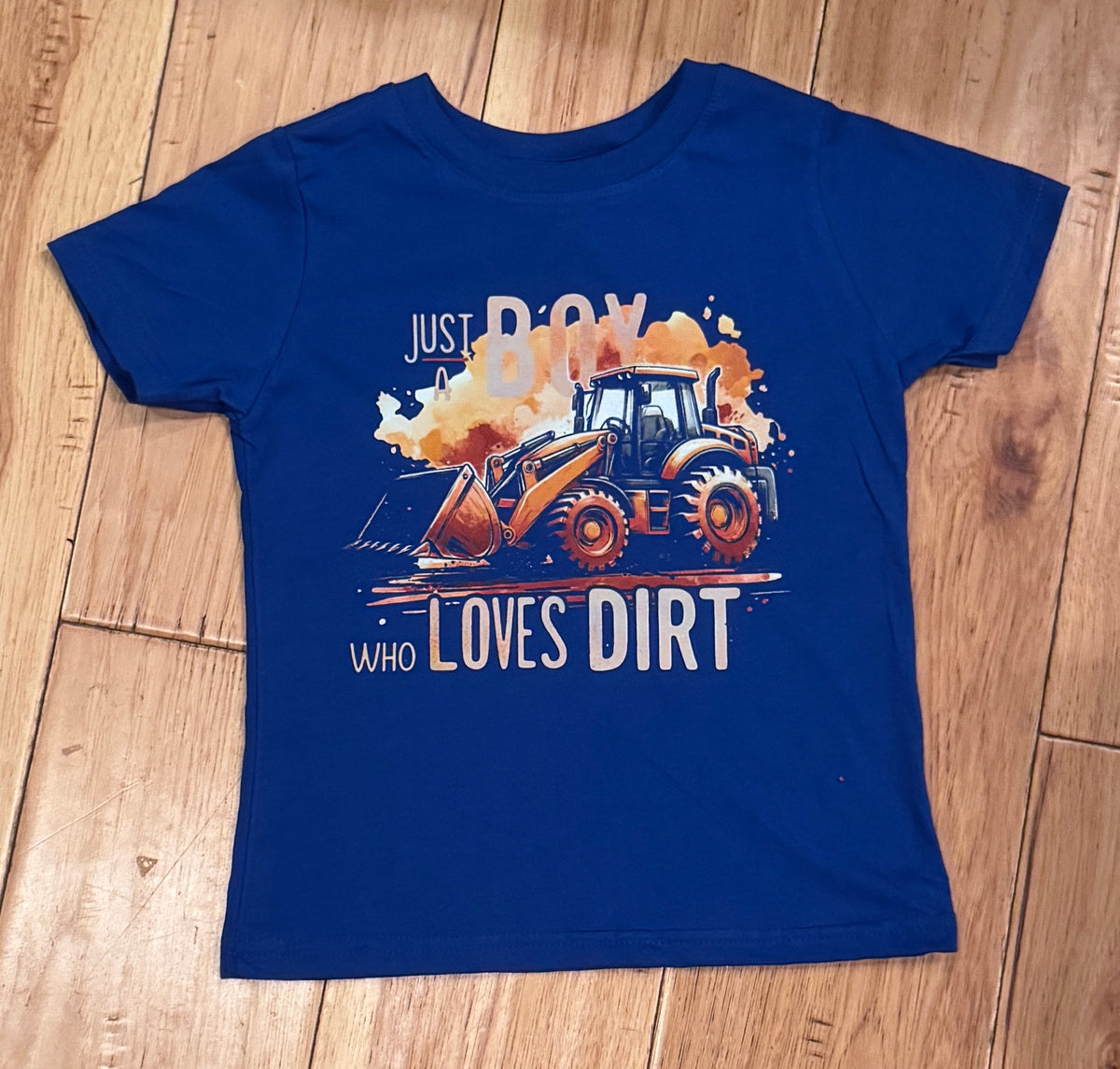 Just a Boy Who Loves Dirt Construction Tee