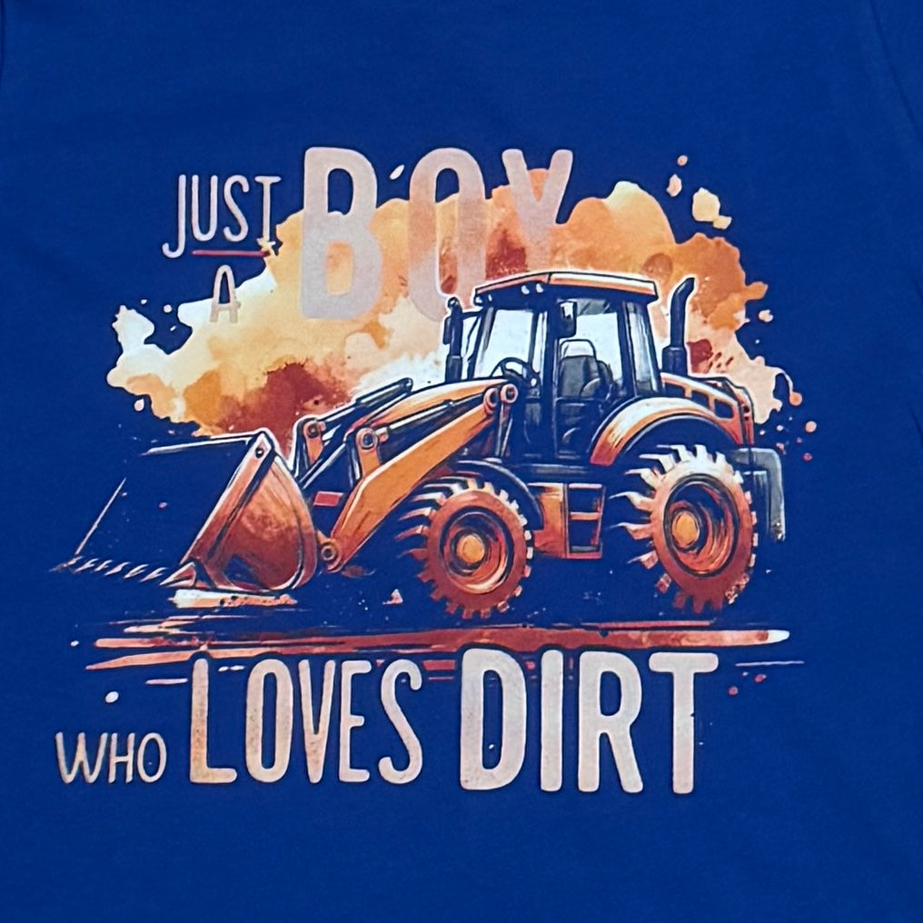 Just a Boy Who Loves Dirt Construction Tee