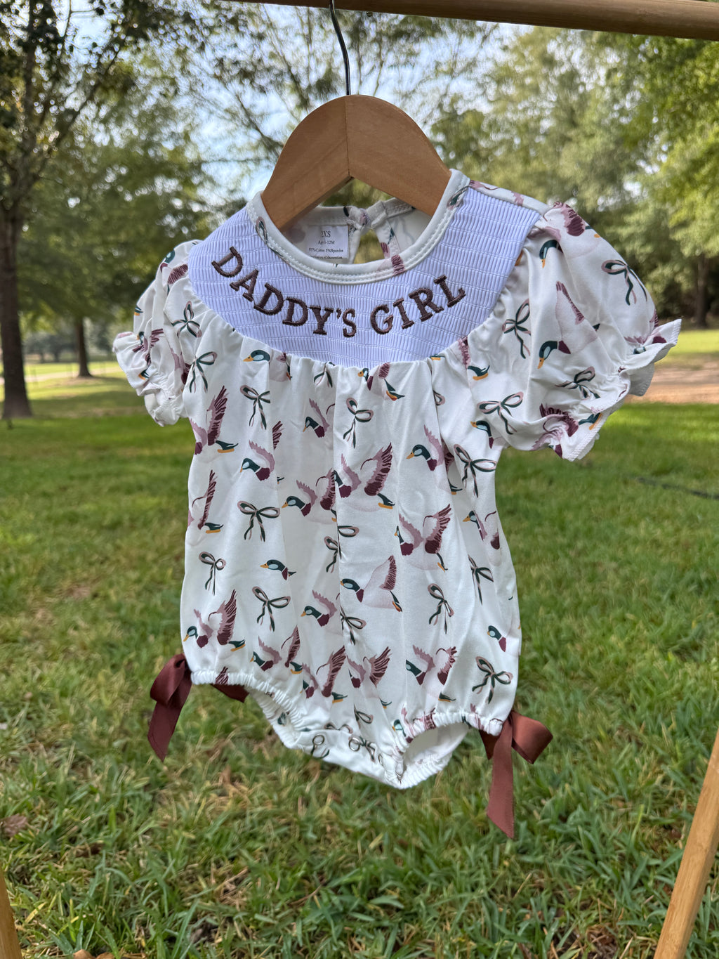 Daddy's Girl Duck Hunting Bubble Romper