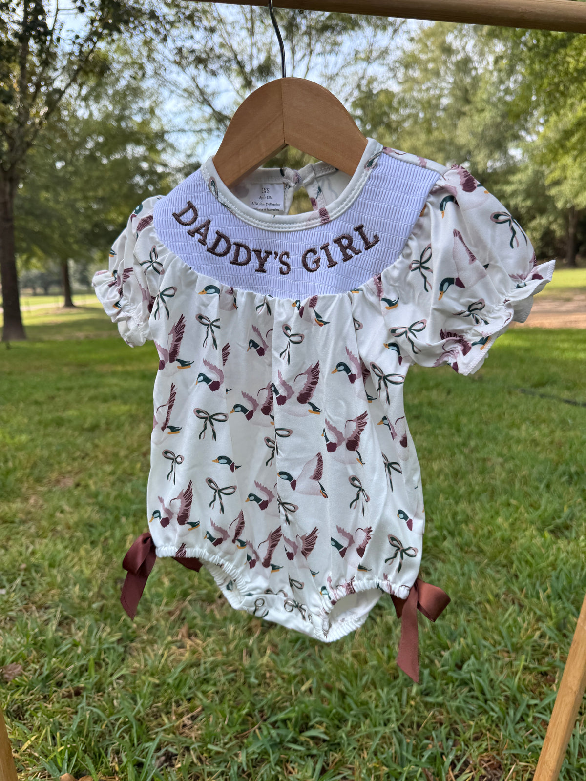 Daddy's Girl Duck Hunting Bubble Romper