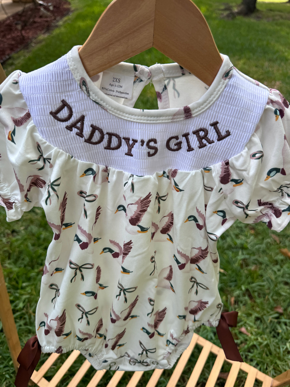 Daddy's Girl Duck Hunting Bubble Romper
